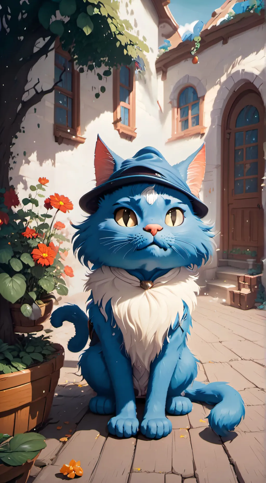 ai character: smurf cat background