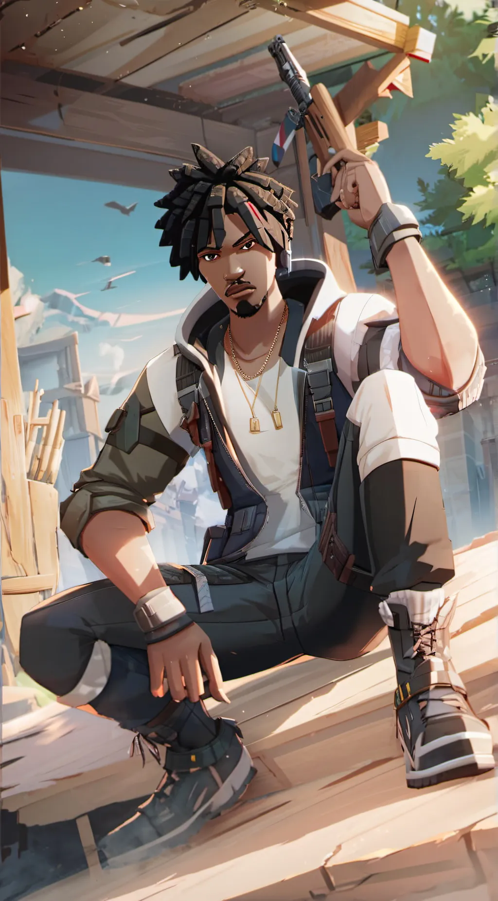 ai character: Trace background