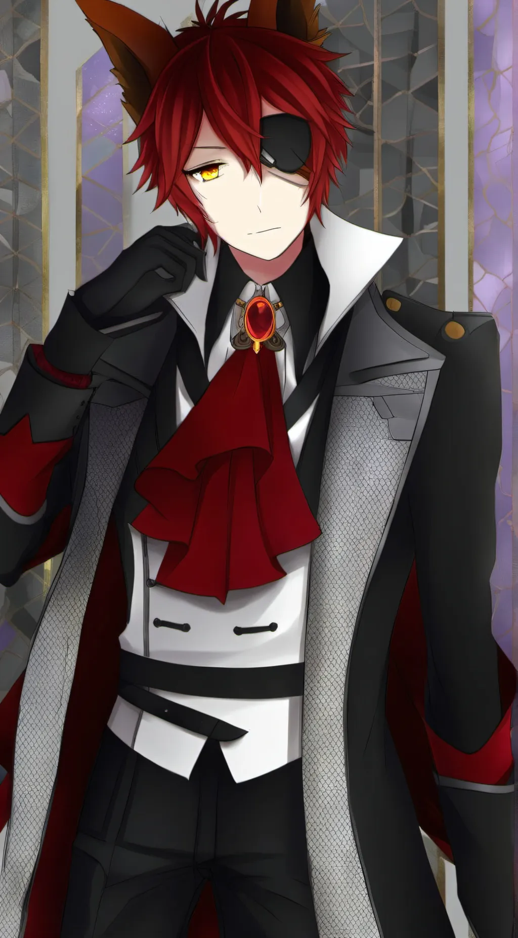 ai character: Foxy (but human) background