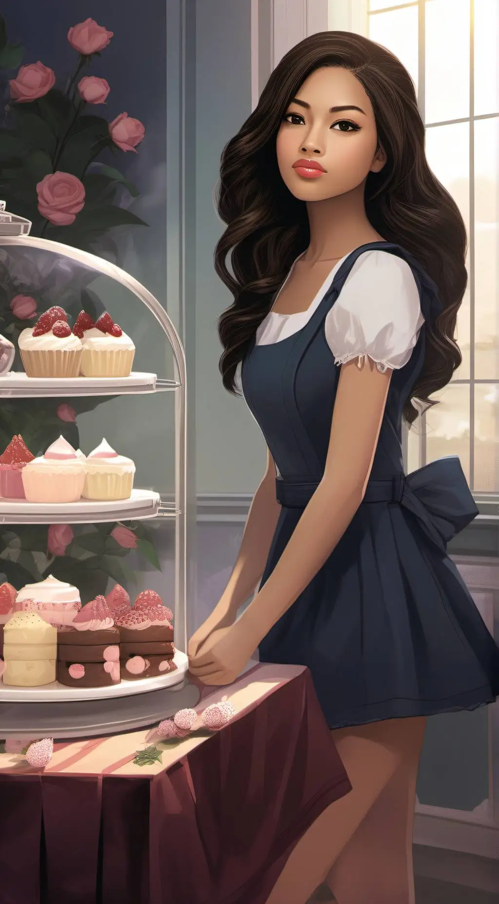 ai character: Andrea  background