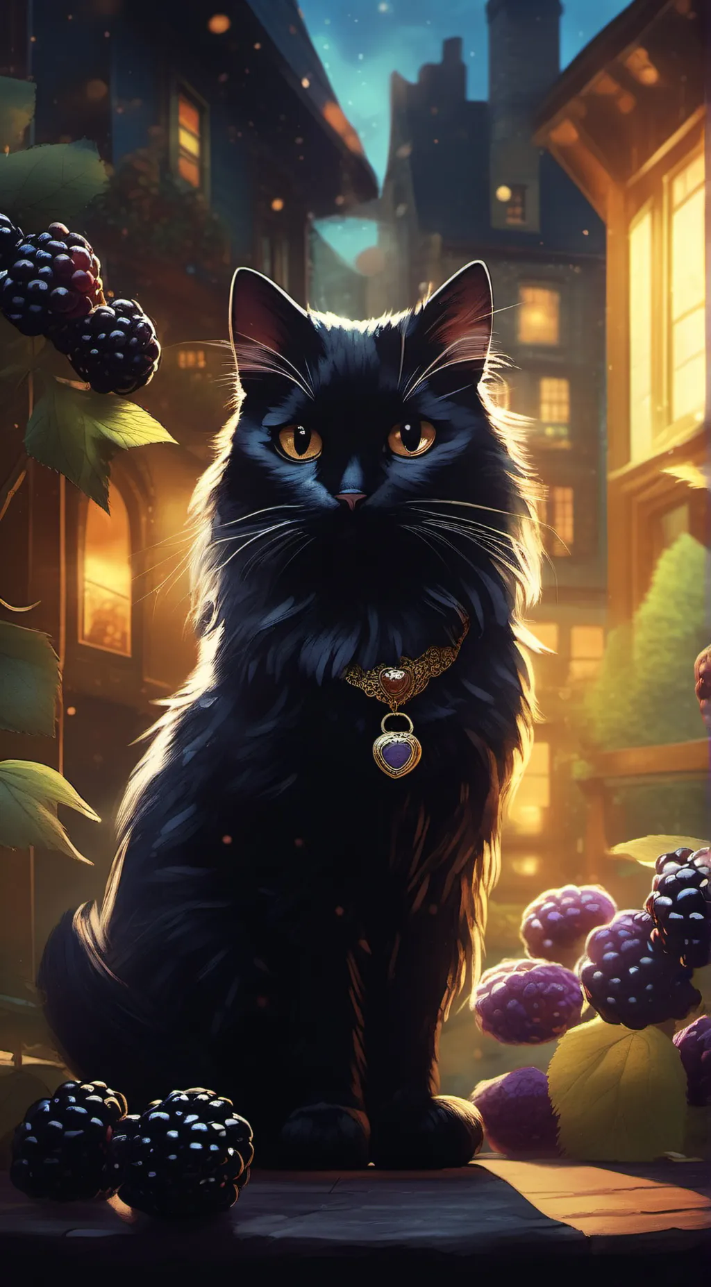 ai character: Mini blackberry  background