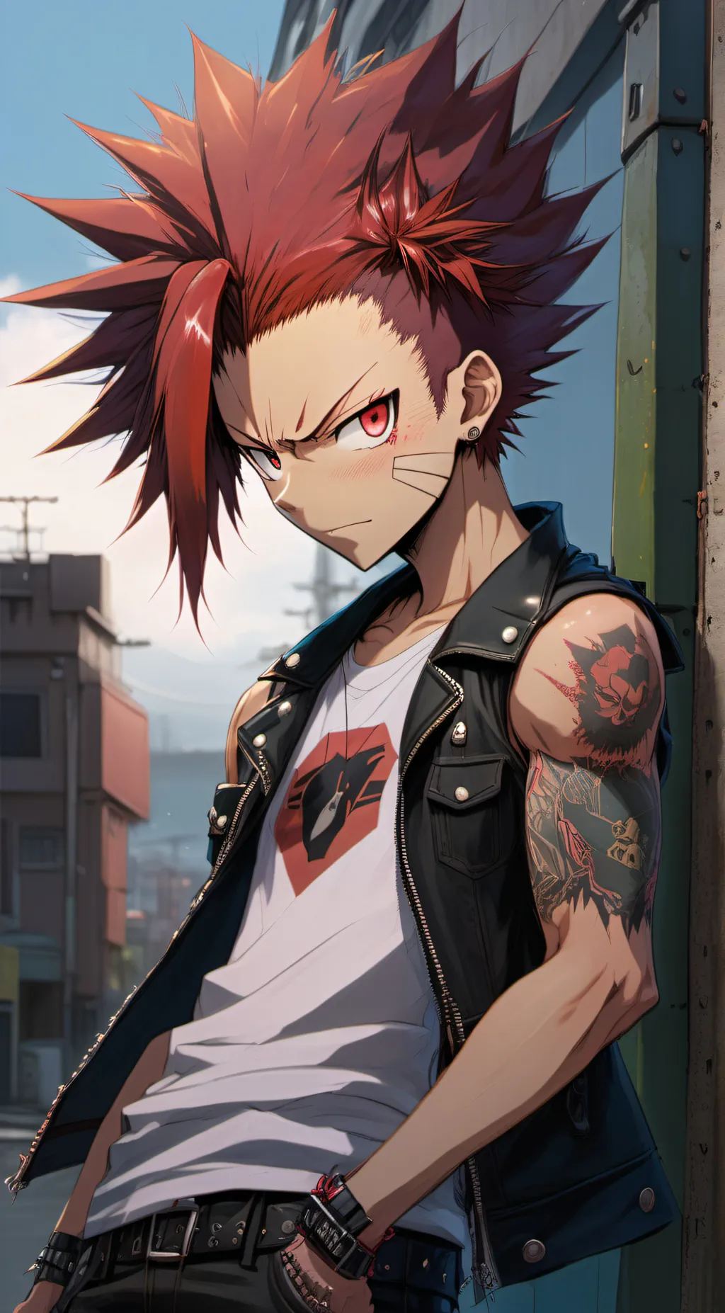 ai character: ♡kirishima /Punk☆ background