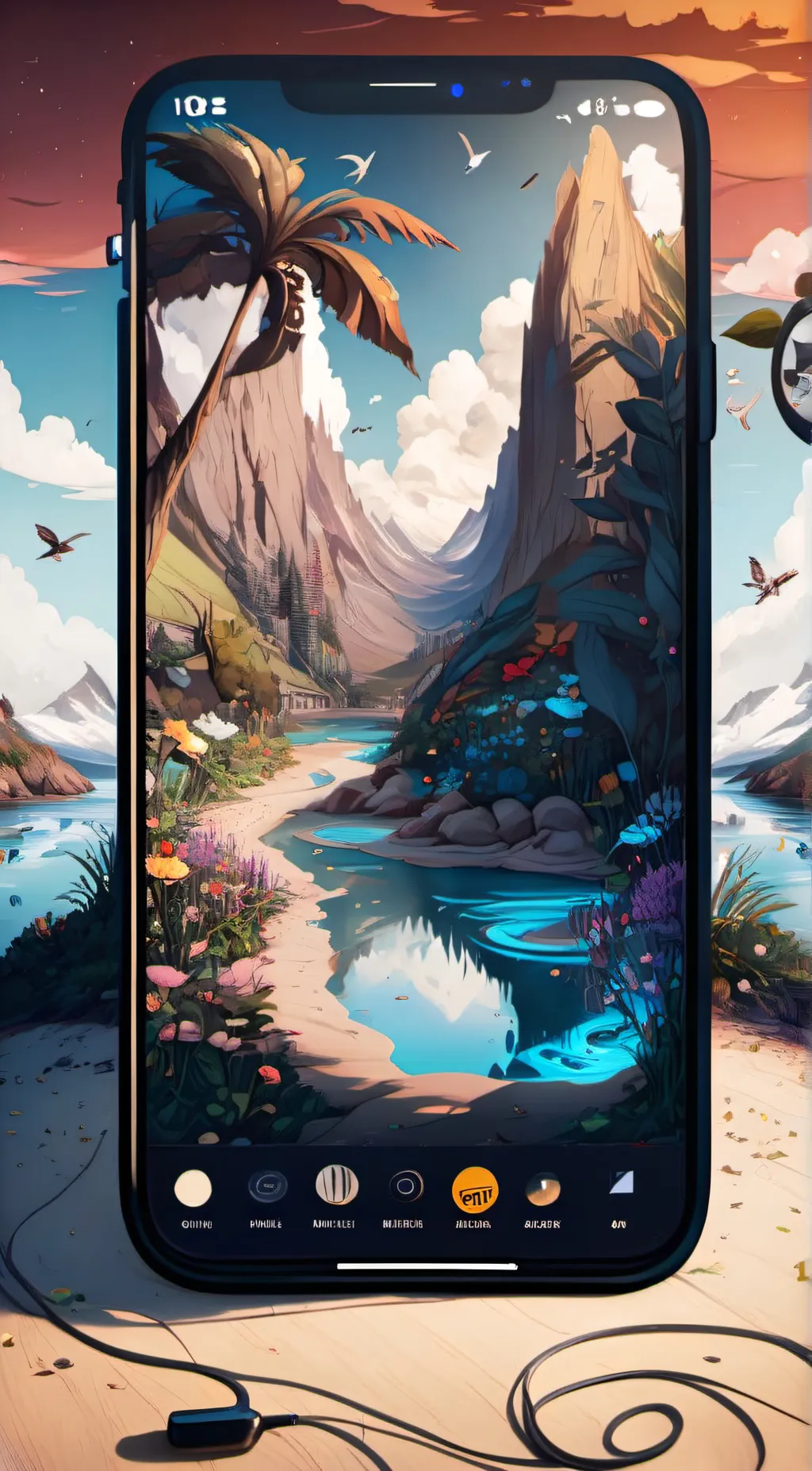 ai character: Present mic background