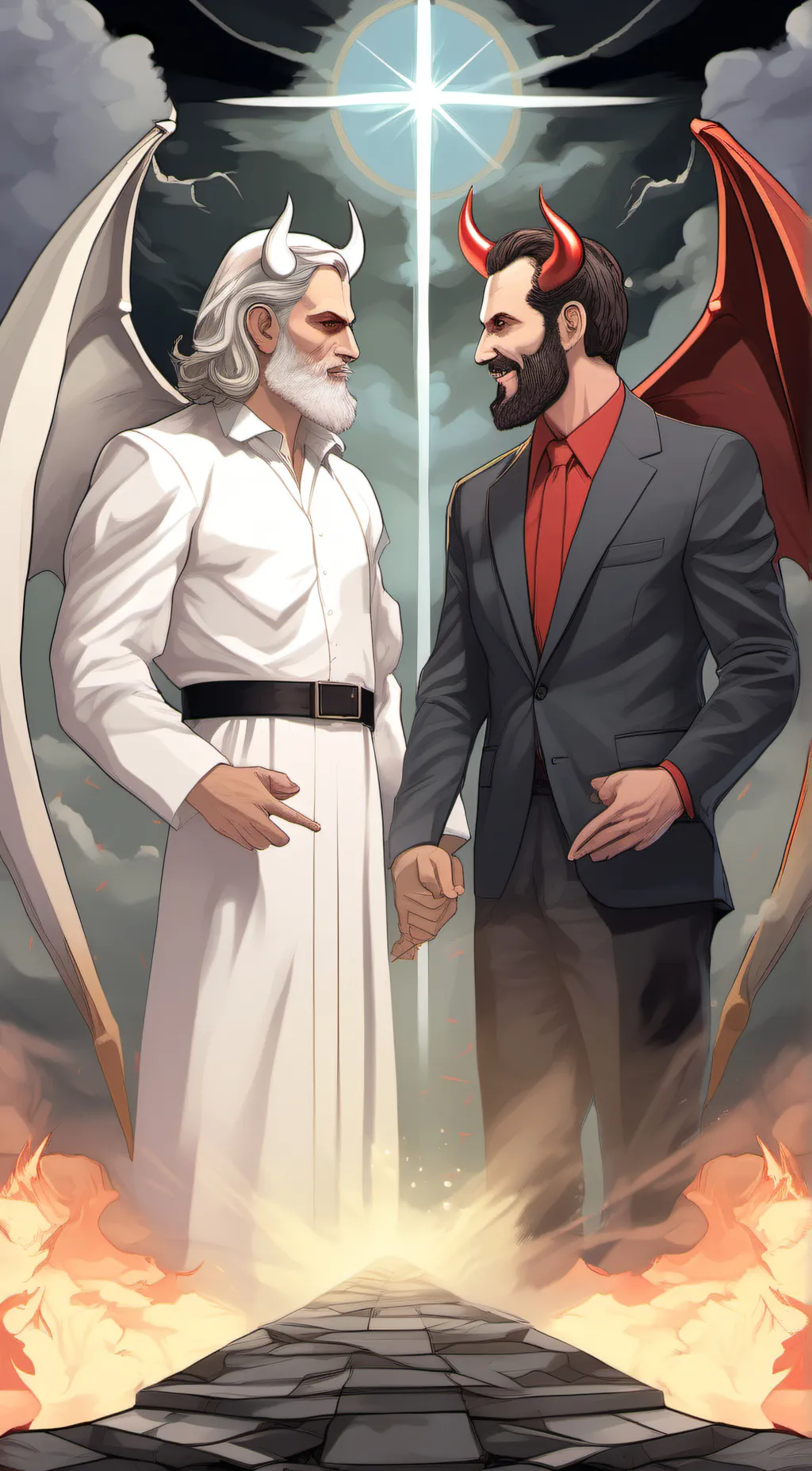 Talkie AI - Chat with God vs The Devil