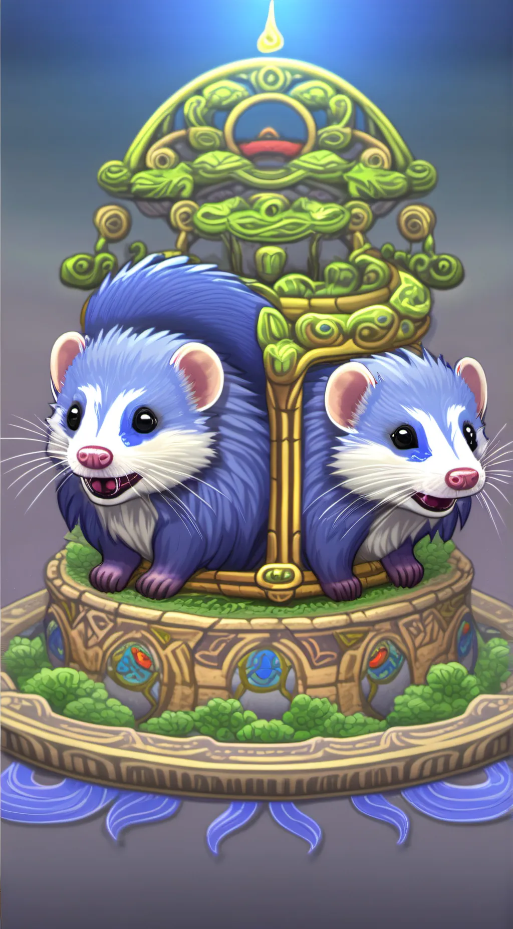 ai character: baby blaret/snowie background