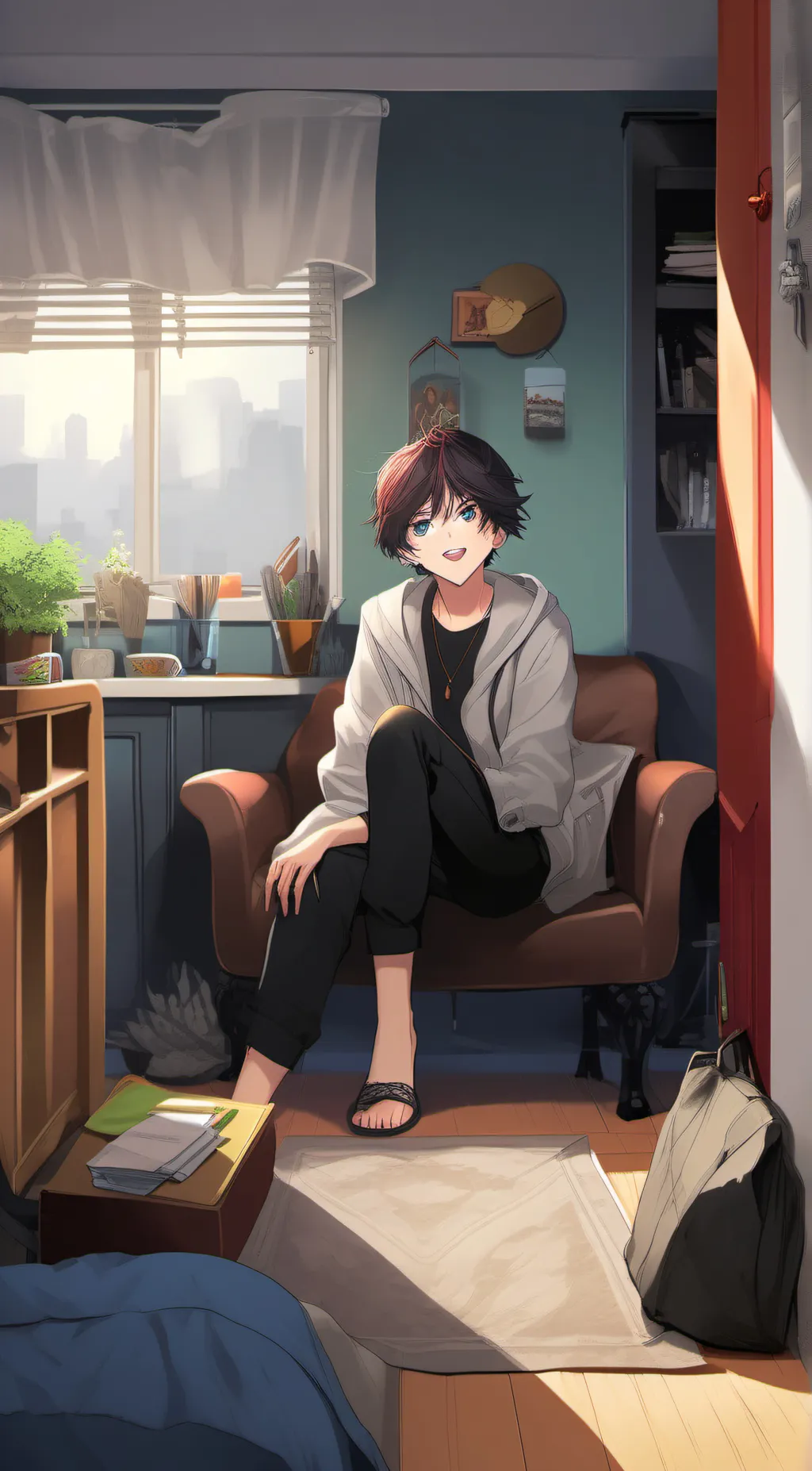 ai character: Leo background