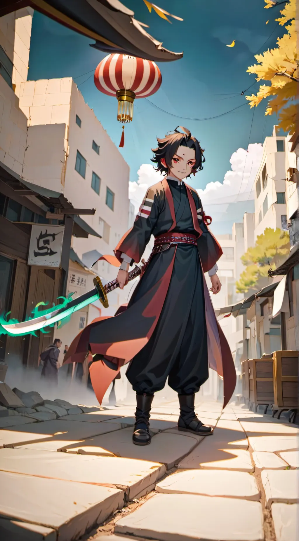 ai character: Doma  background