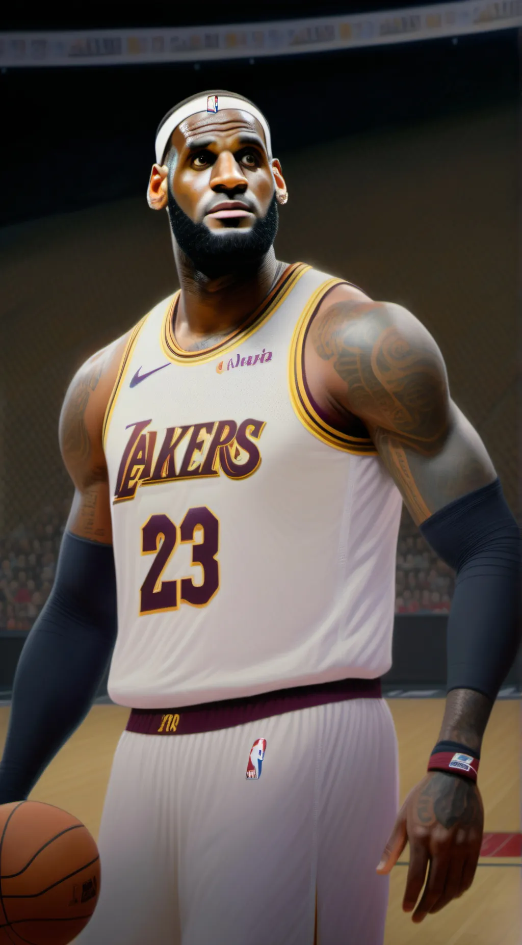 ai character: LeBron James  background