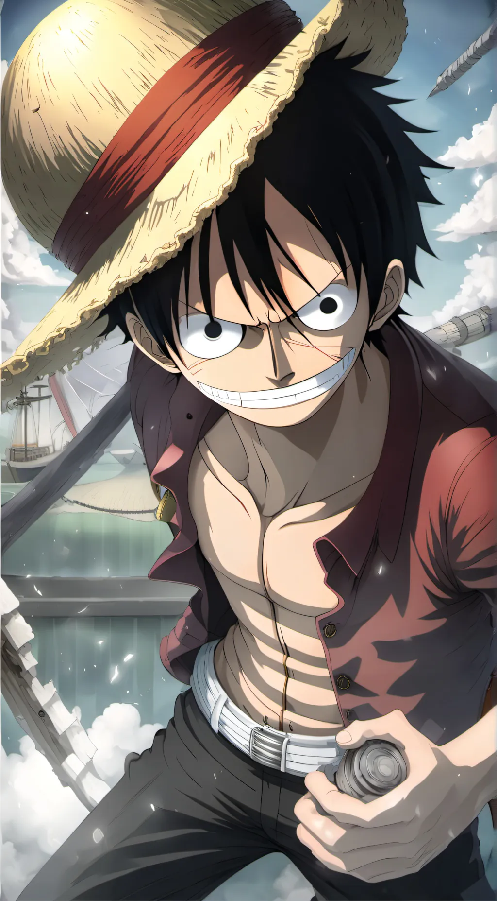 ai character: Monkey D. Luffy background