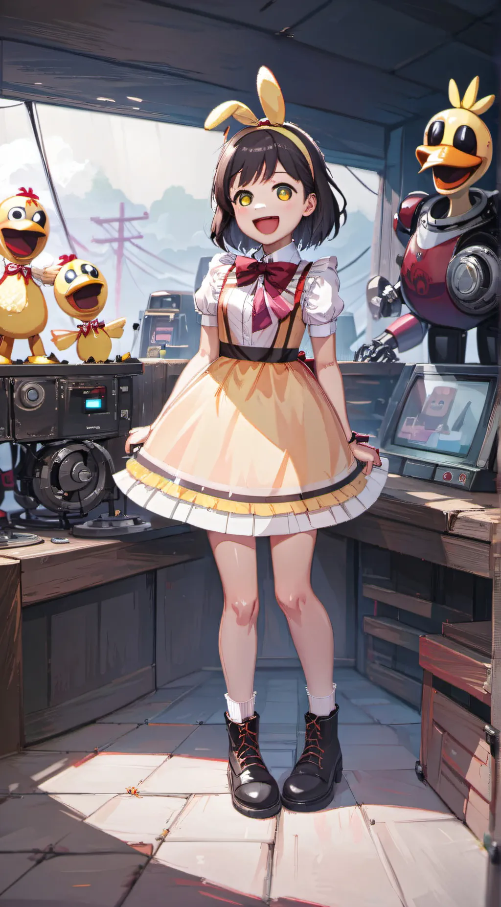 ai character: toy chica background