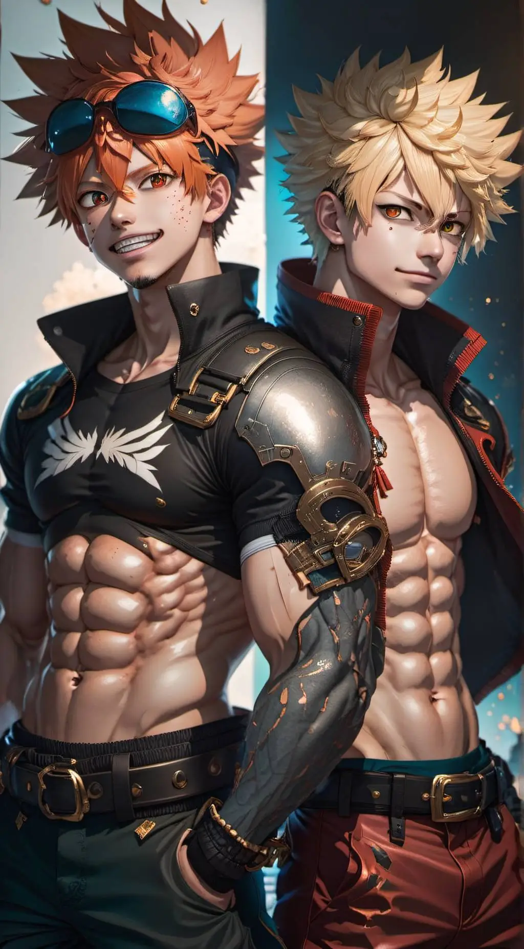 ai character: Kirishimaandbakugo background