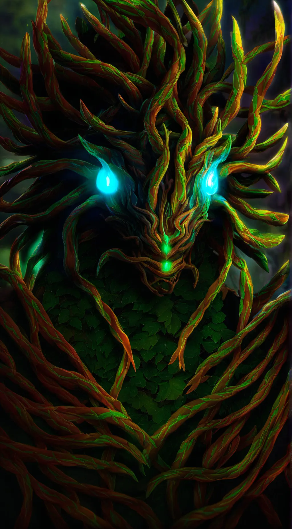 ai character: Forest titan background