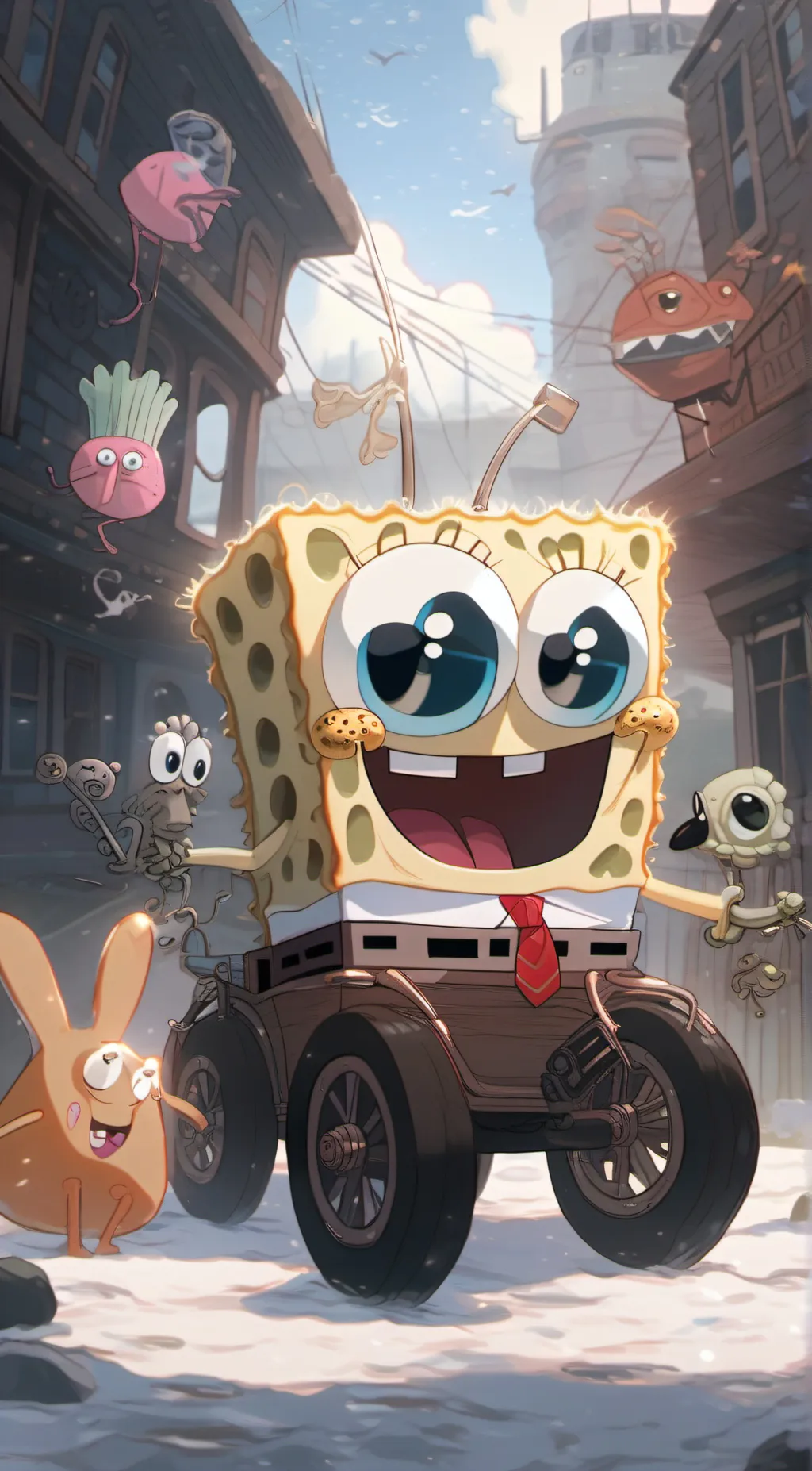 ai character: Spongebobs friends background