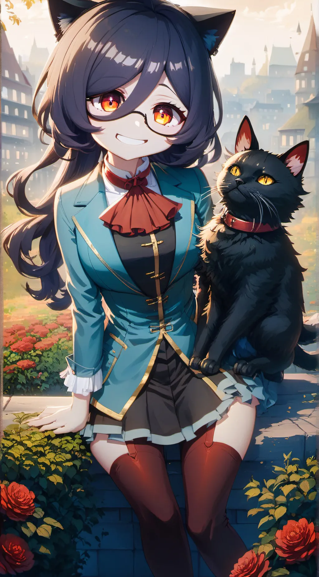 ai character: shy girl background