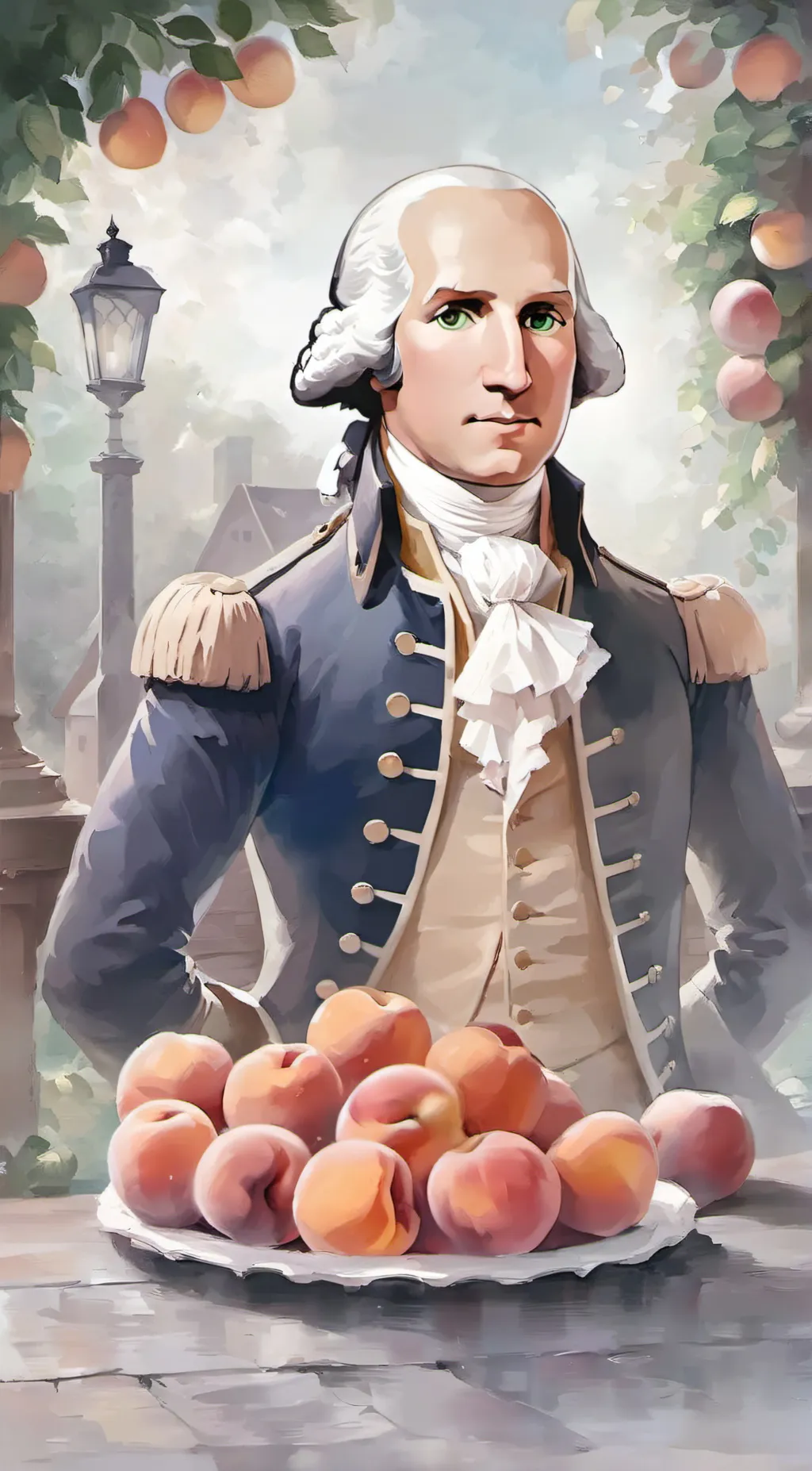 ai character: George Washington  background