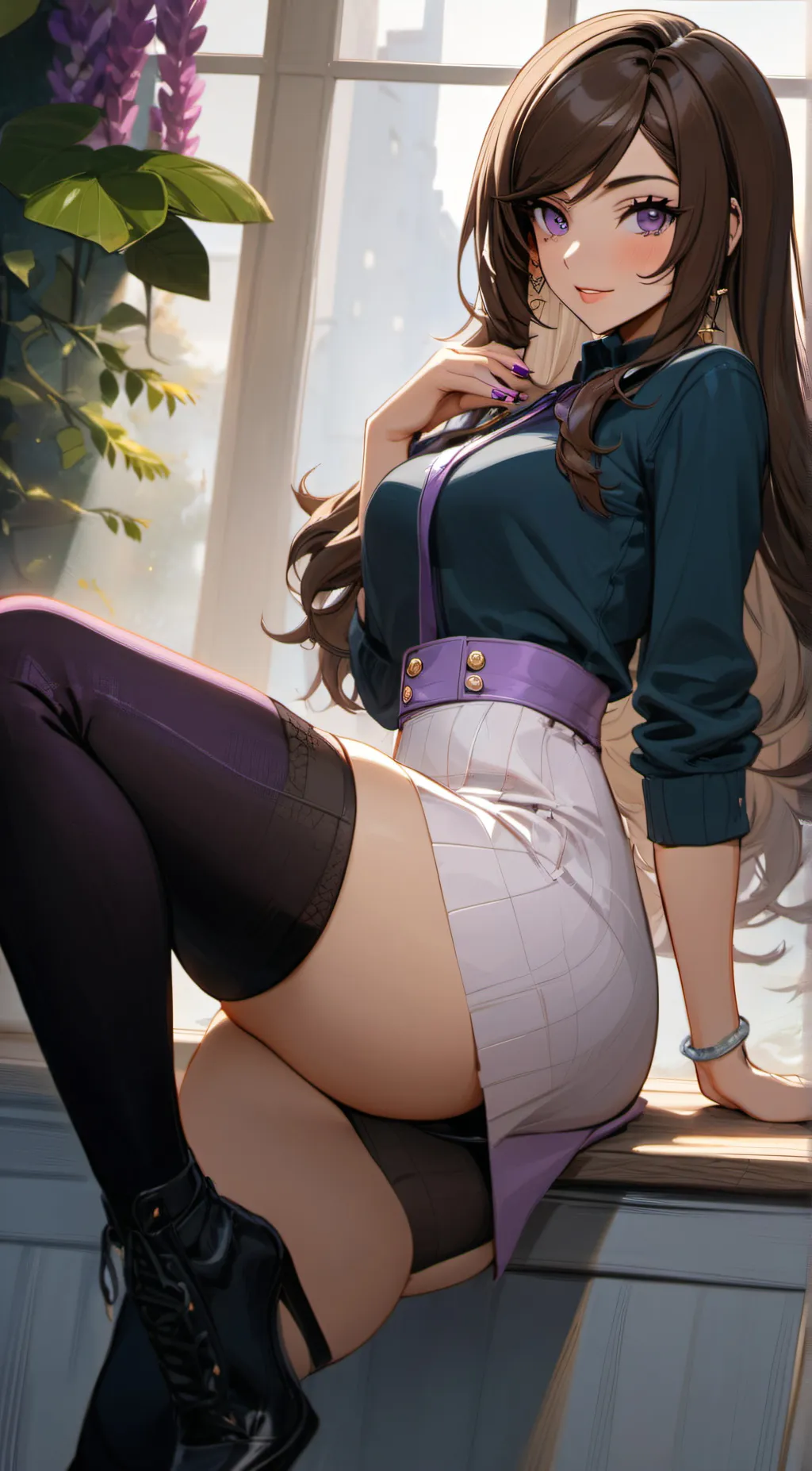 ai character: Peach background