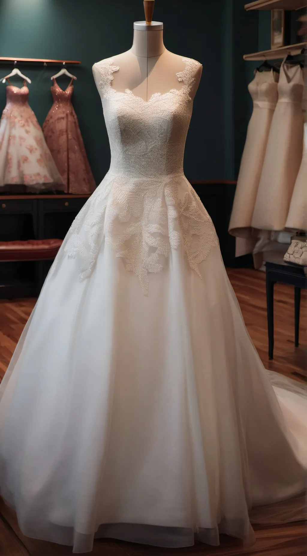 ai character: Wedding Dress background