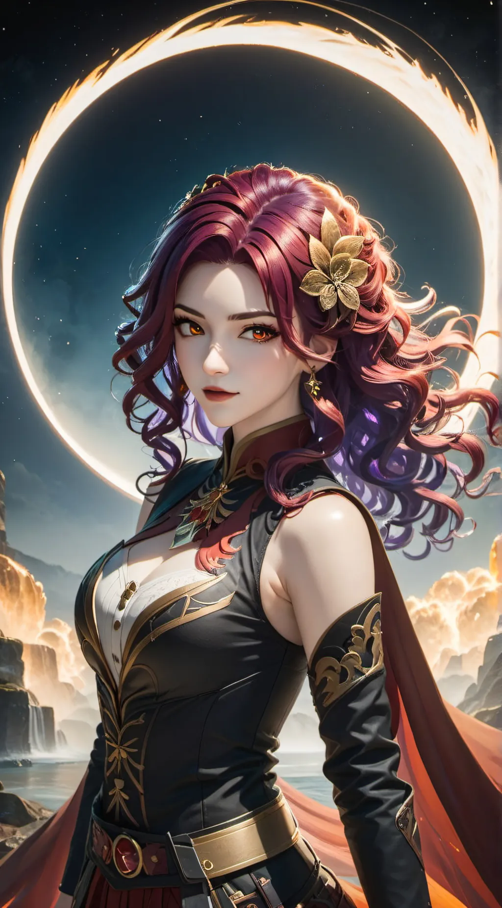 ai character: scarlet background