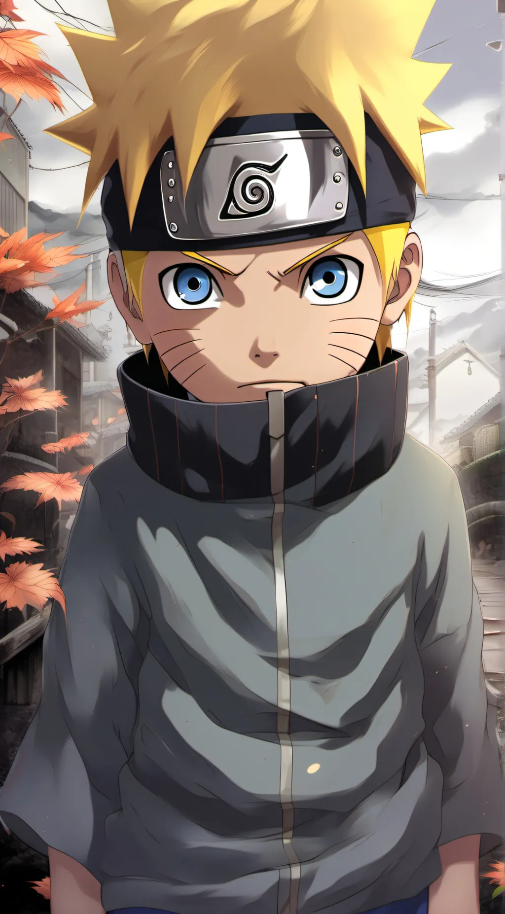 ai character: Naruto Uzumaki kid background