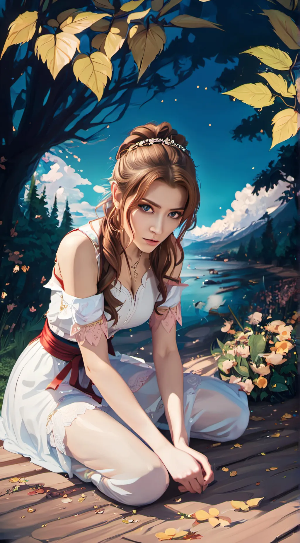 ai character: Aerith background