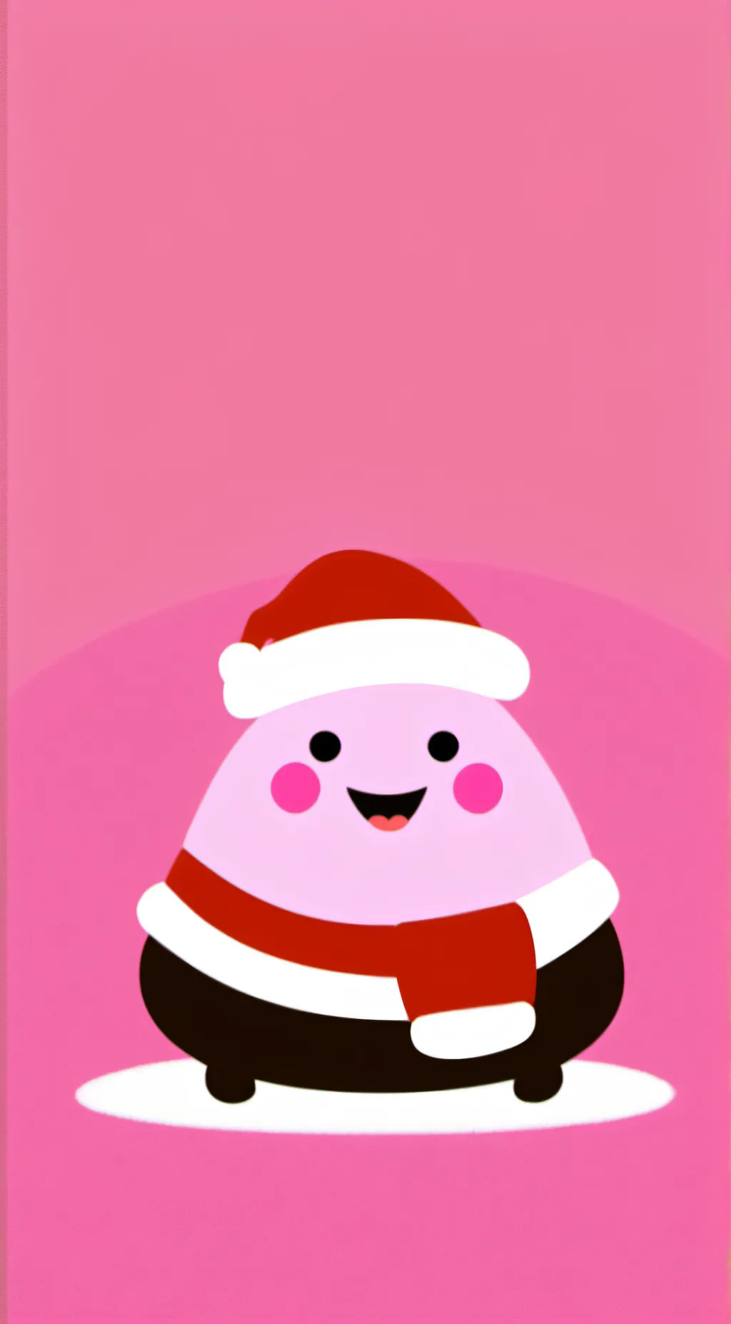 ai character: Christmas Kirby background