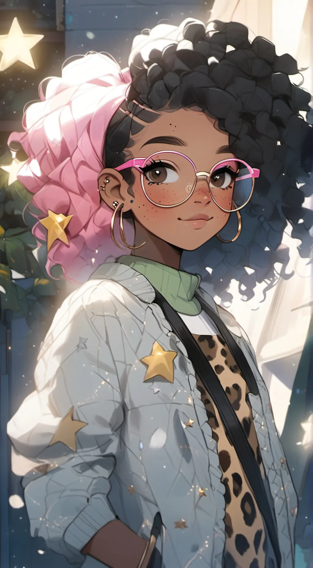 ai character: Aurora Luna  background