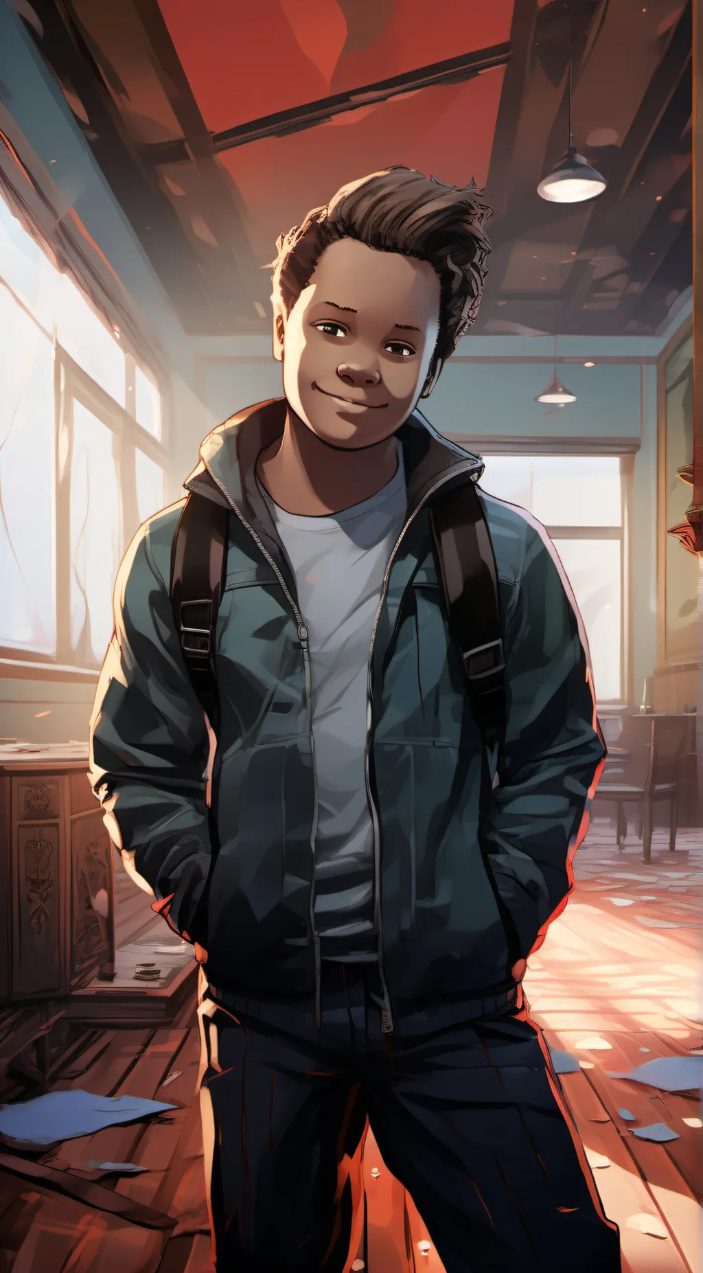 ai character: hot Donte background