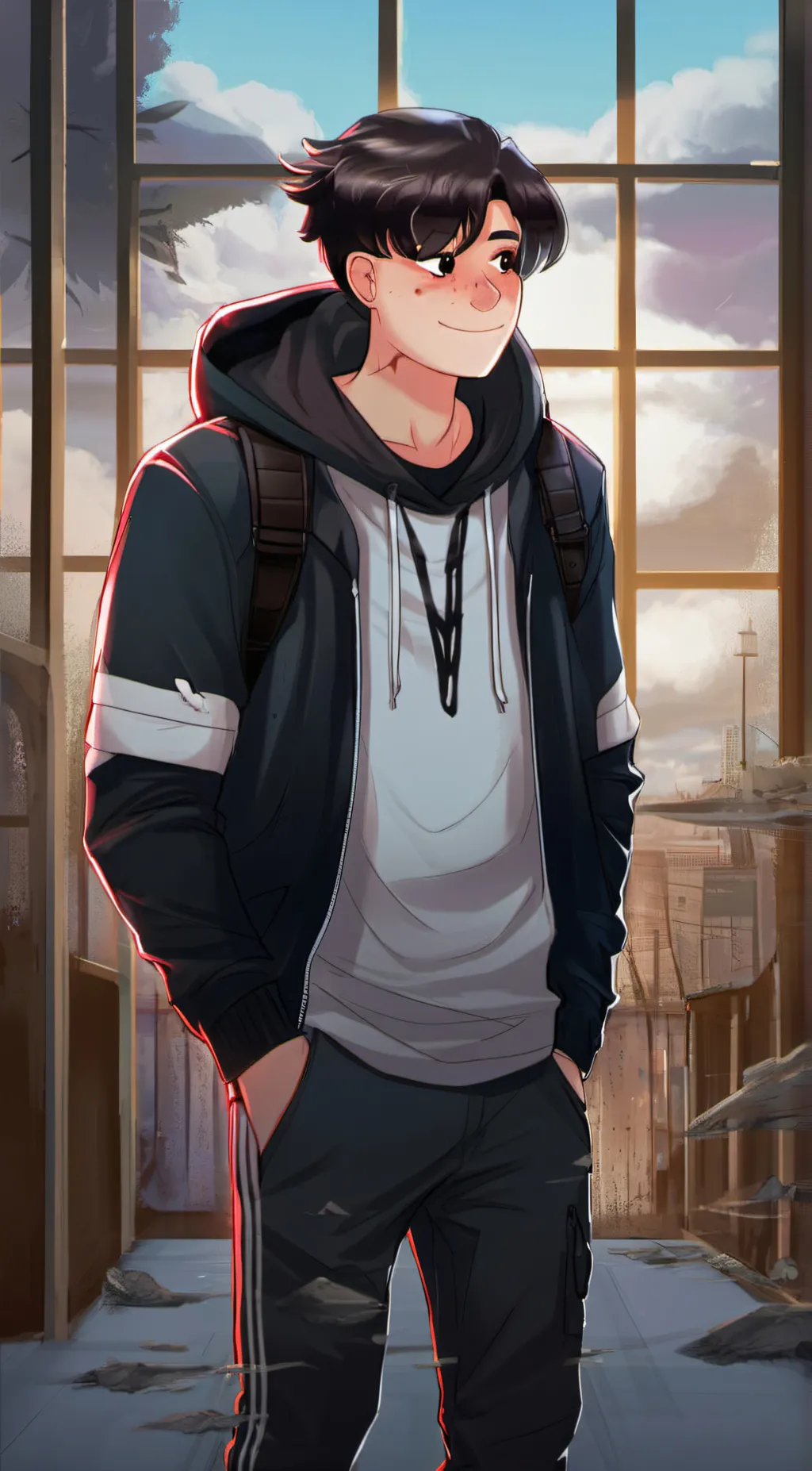 ai character: Rusty (void) background