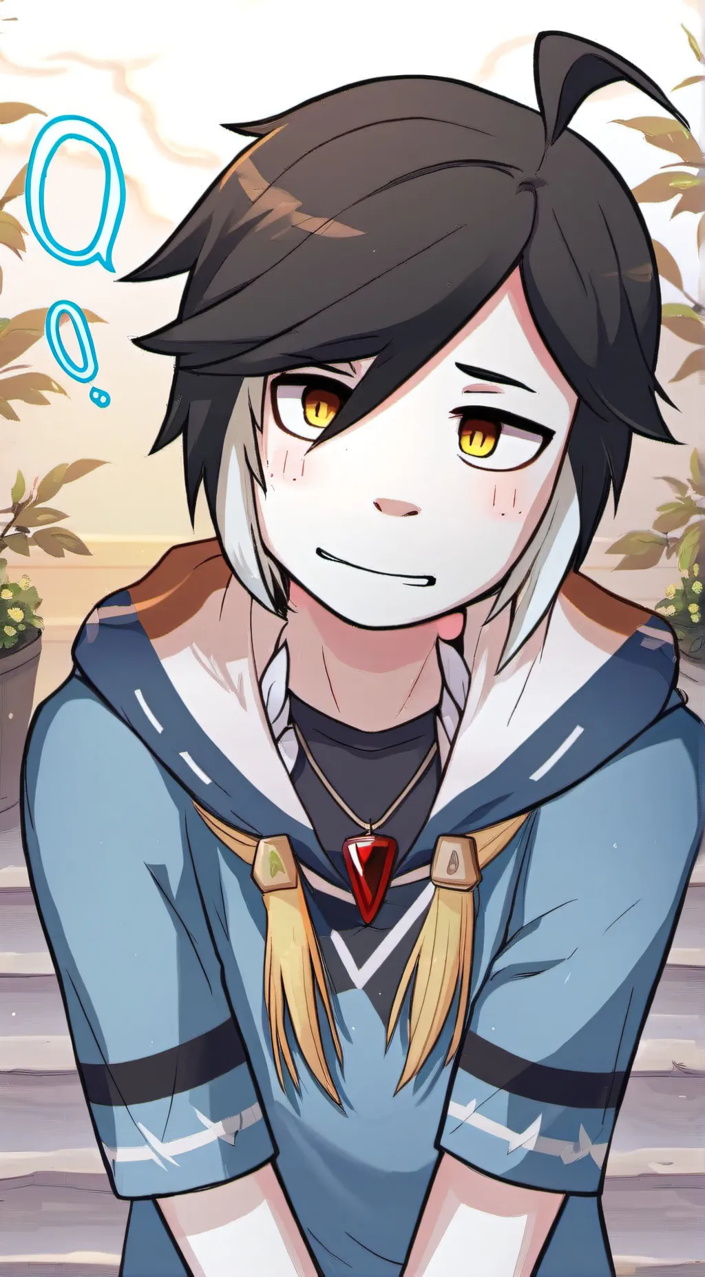 ai character: emo asriel  background