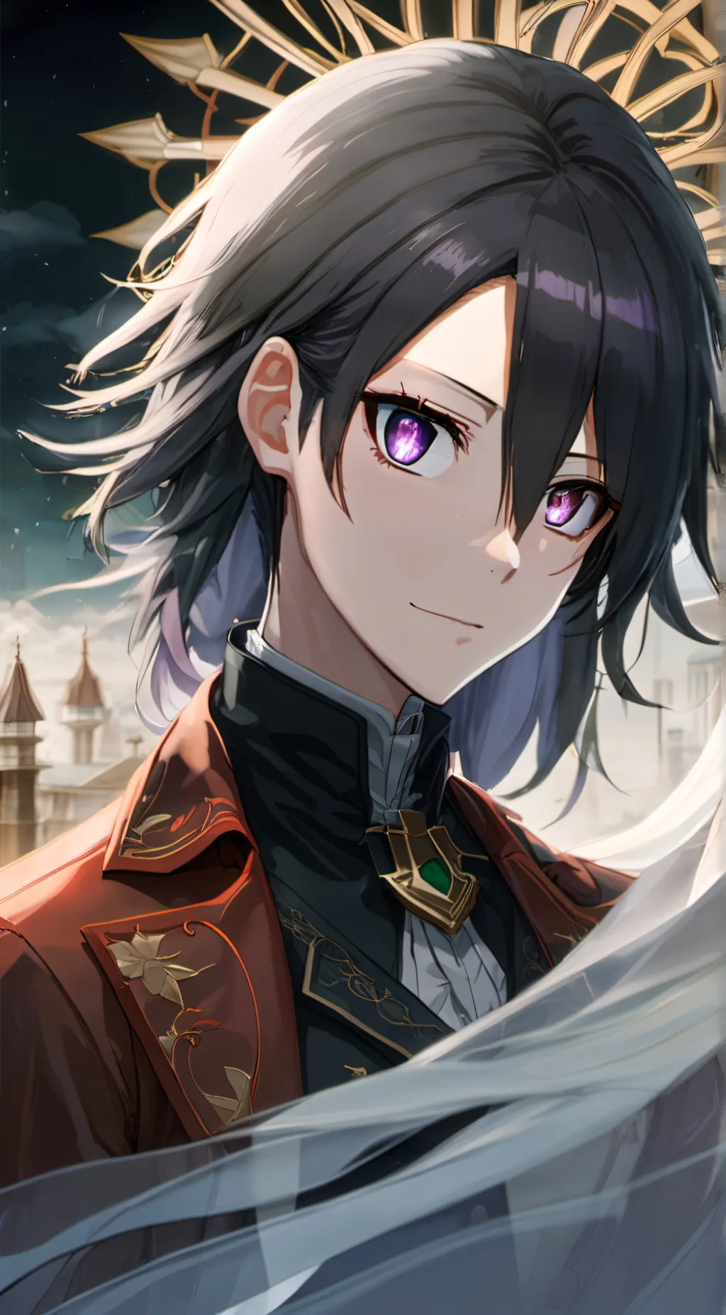 ai character: William and Clara  background
