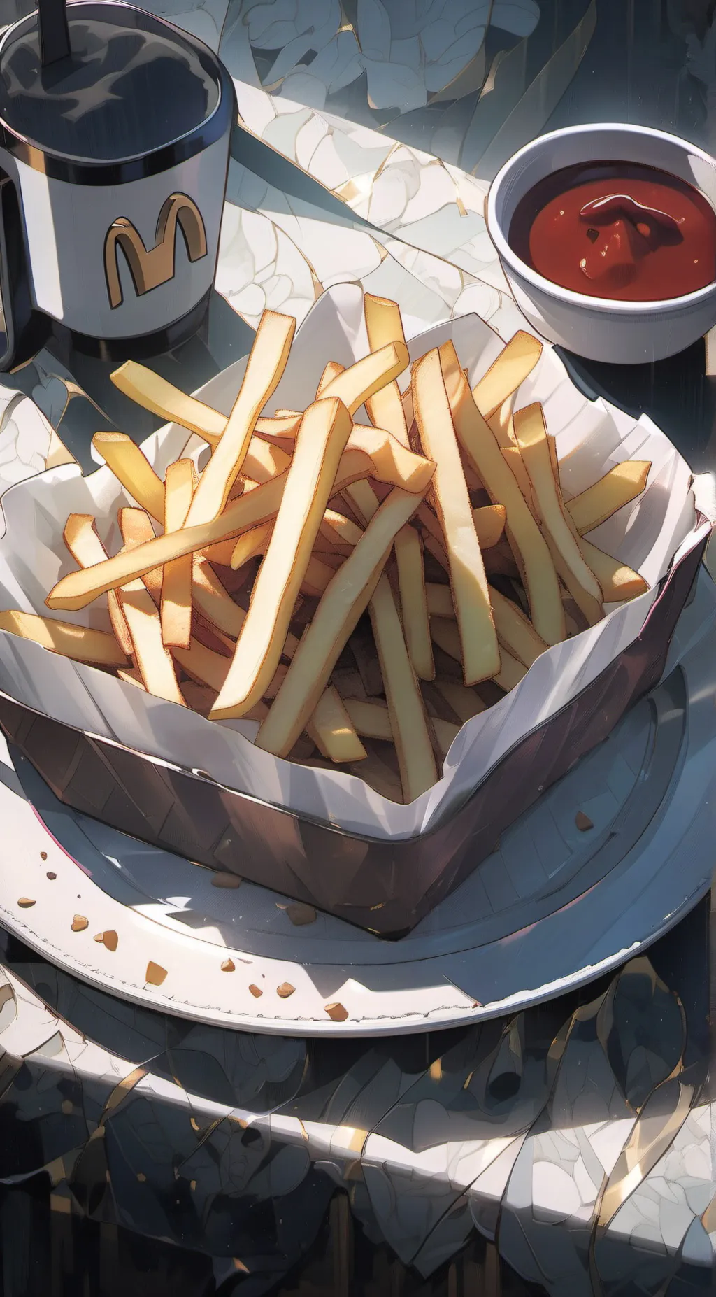 ai character: Fries background