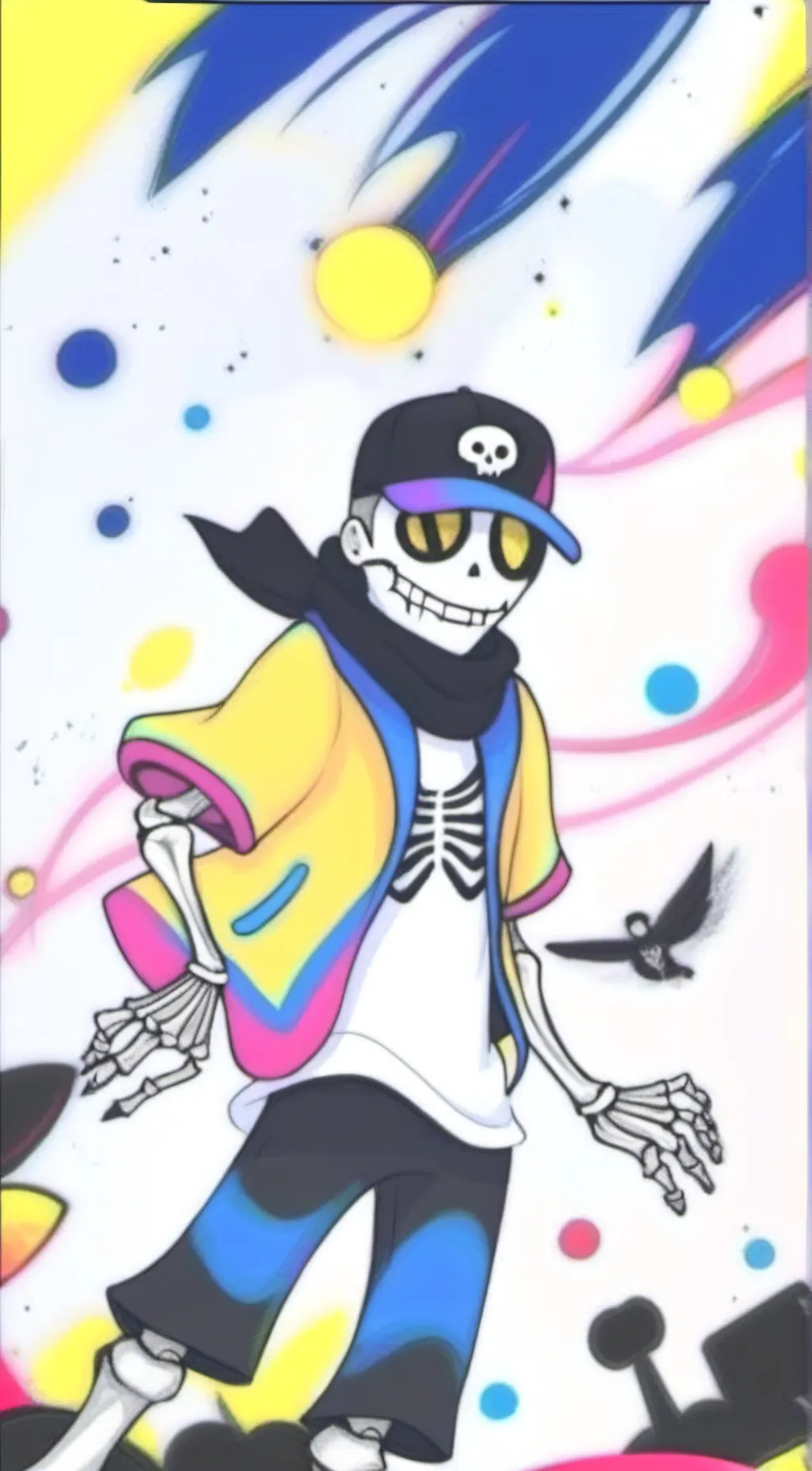 ai character: Cray Sans background