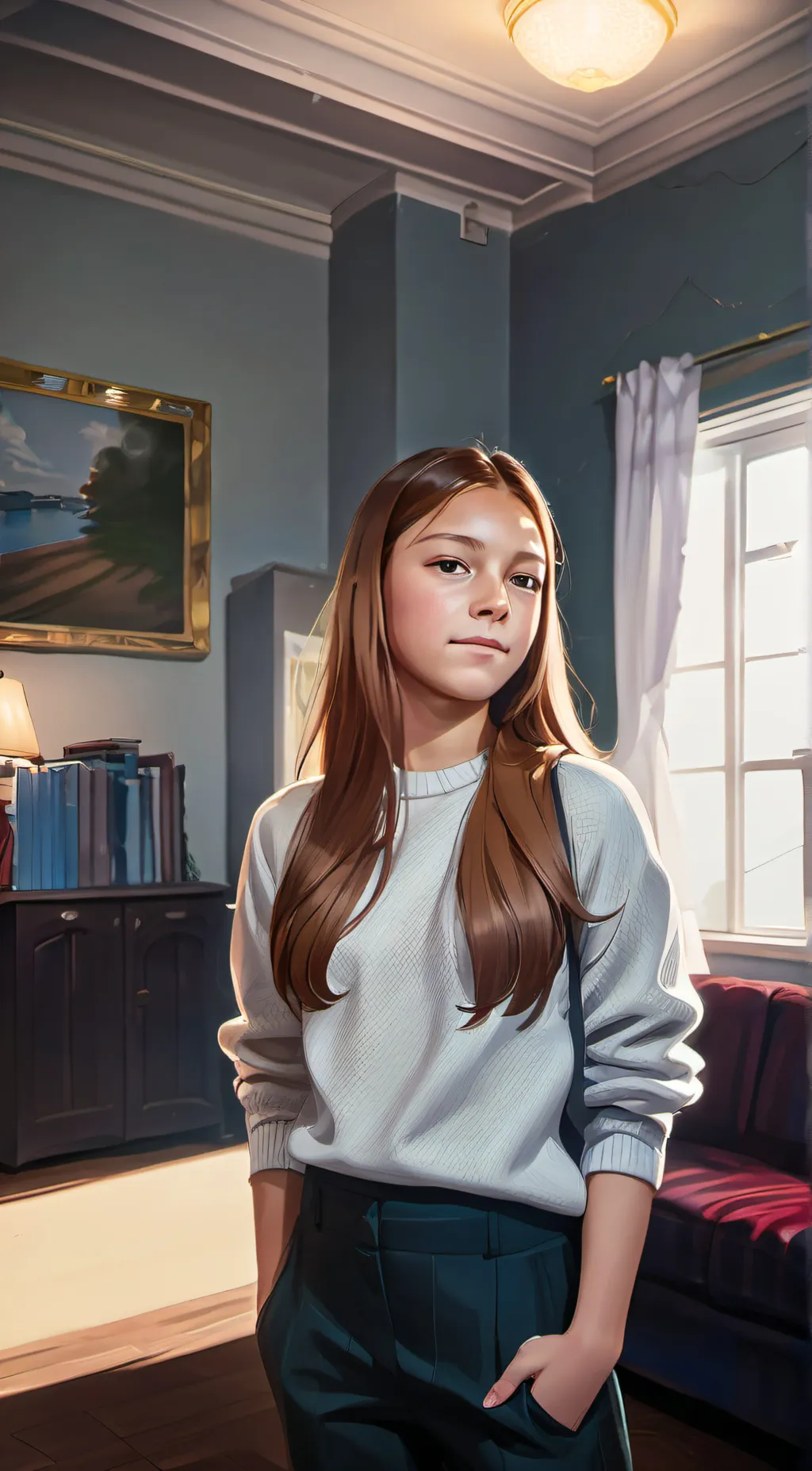 ai character: April  background