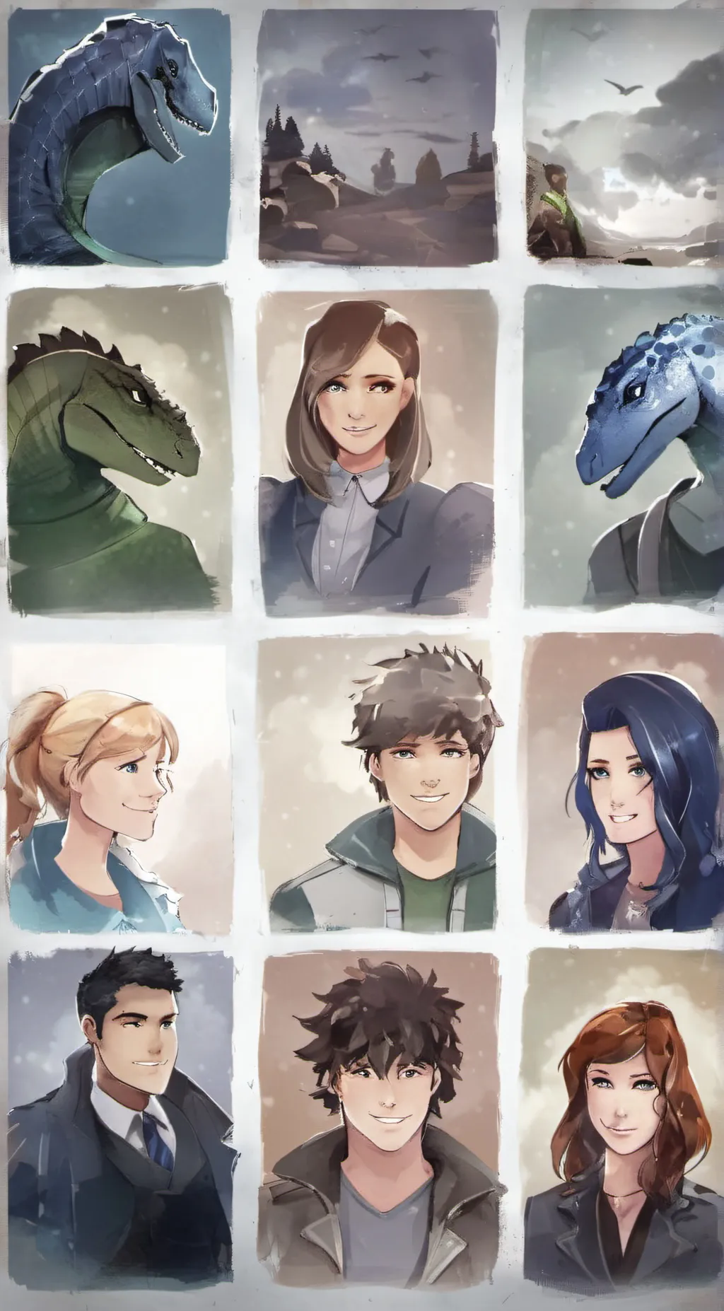 ai character: jurassic school background