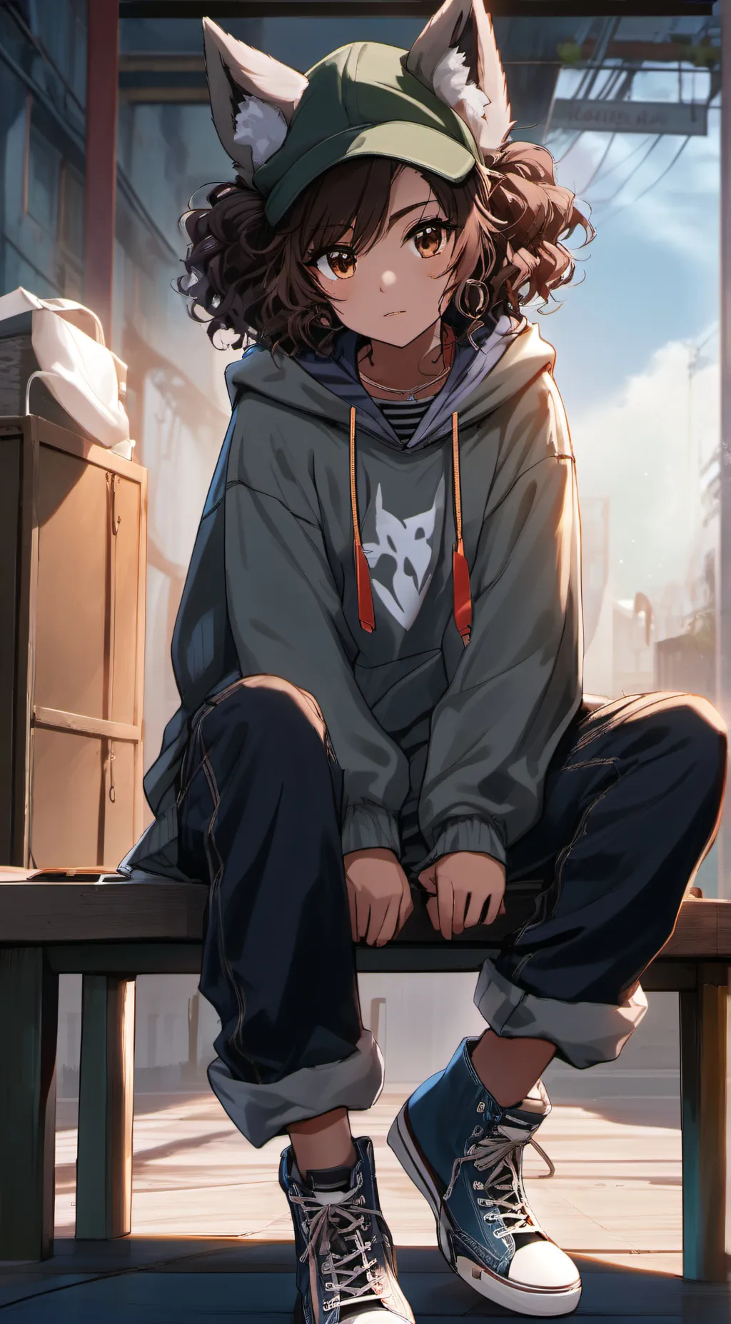 ai character: Wolfie background