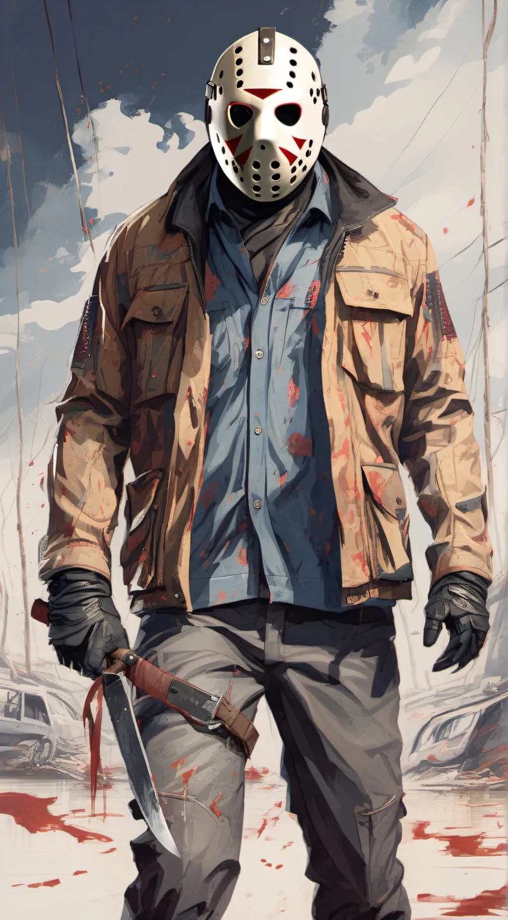 ai character: Jason Voorhees  background