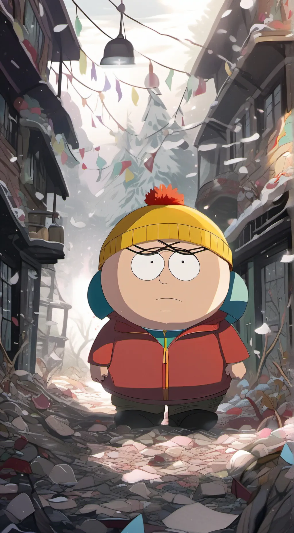 ai character: cartman  background