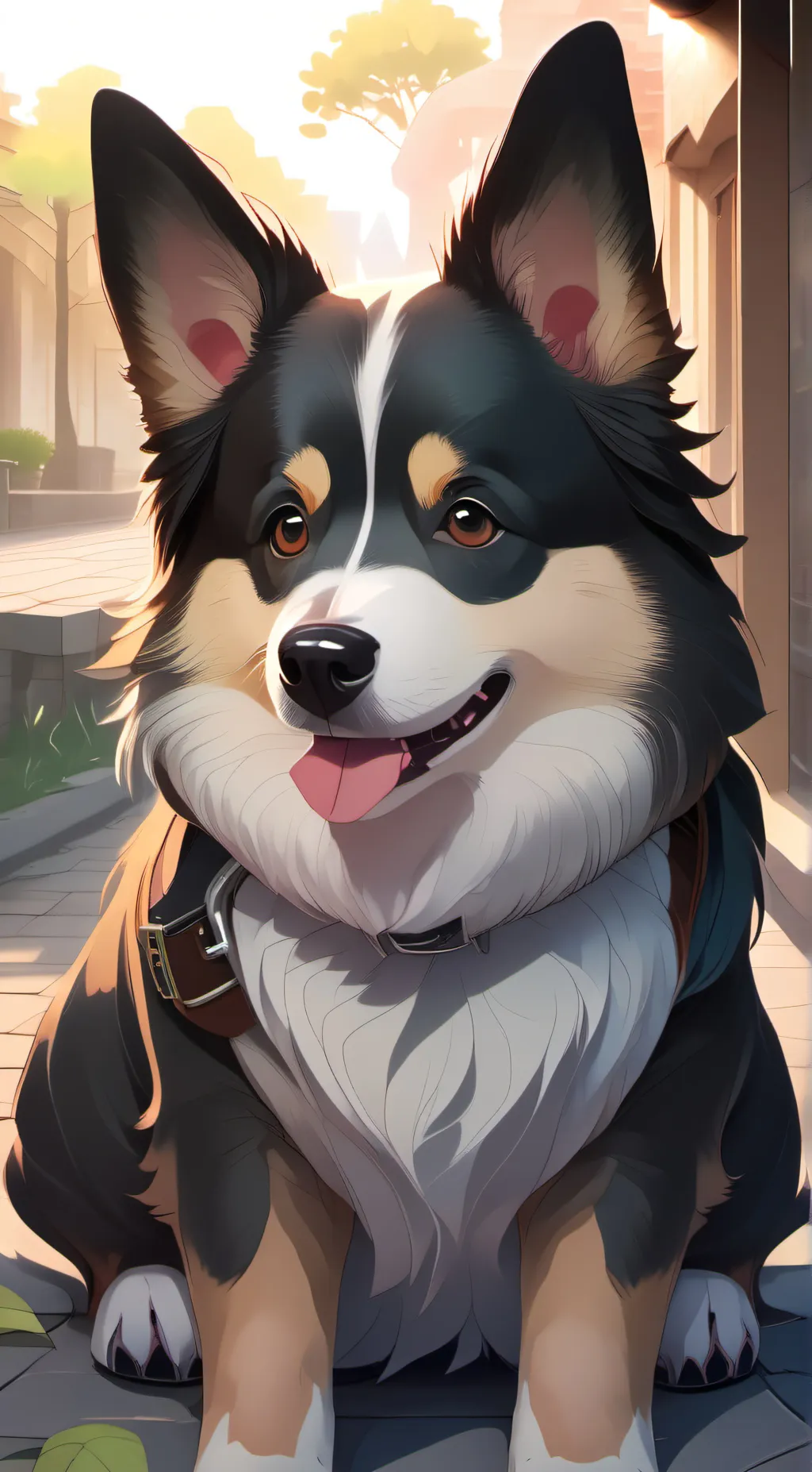 ai character: dog background