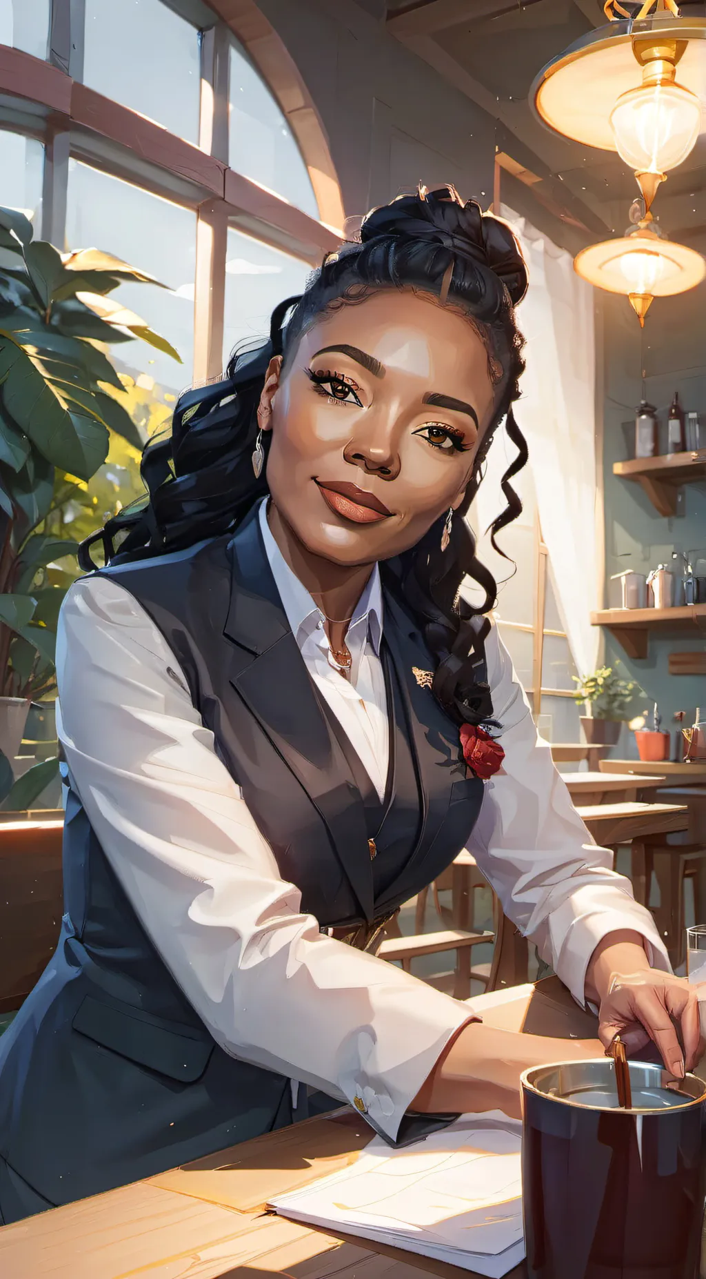 ai character: Julie  background