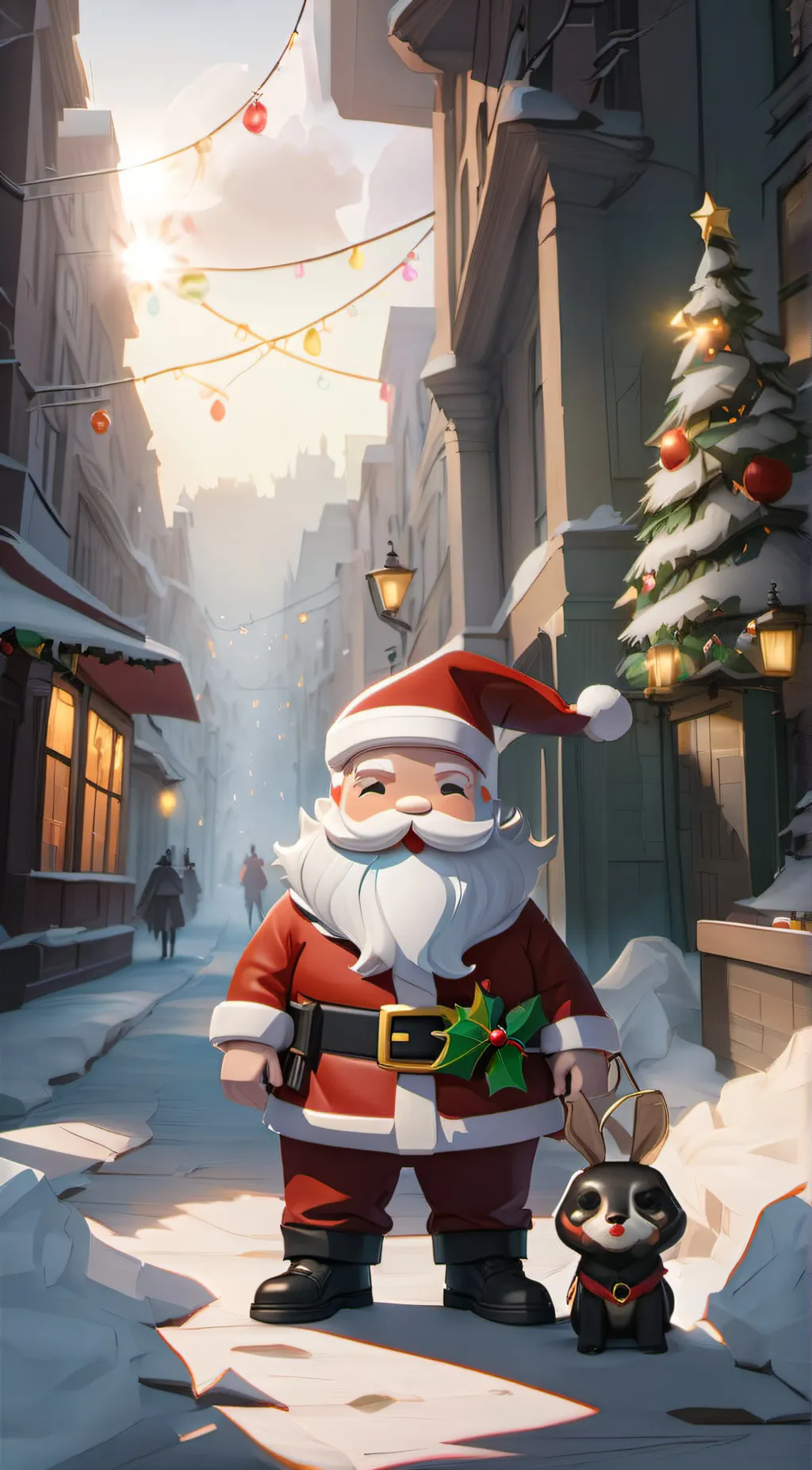 ai character: Santa Claus background