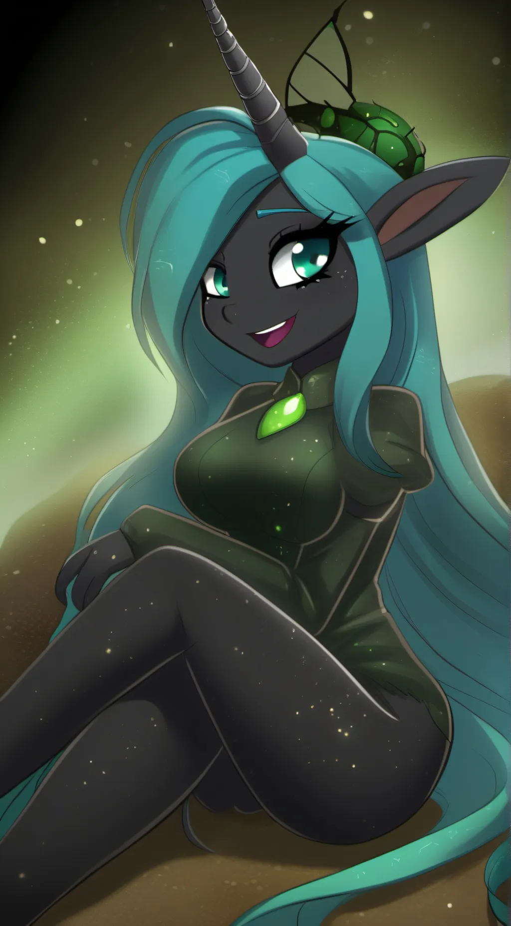 ai character: Queen chrysalis  background