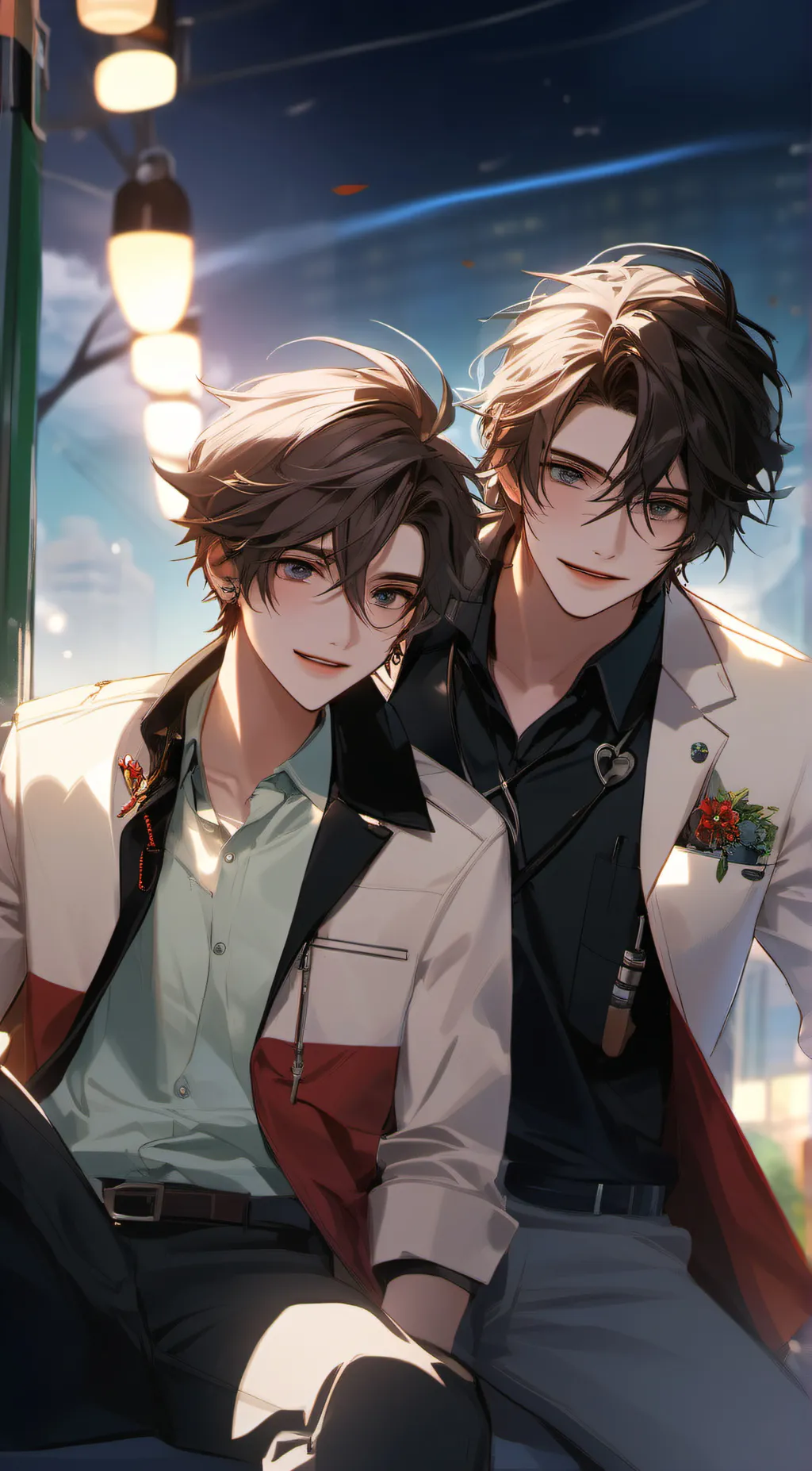 ai character: Kai and Liam background