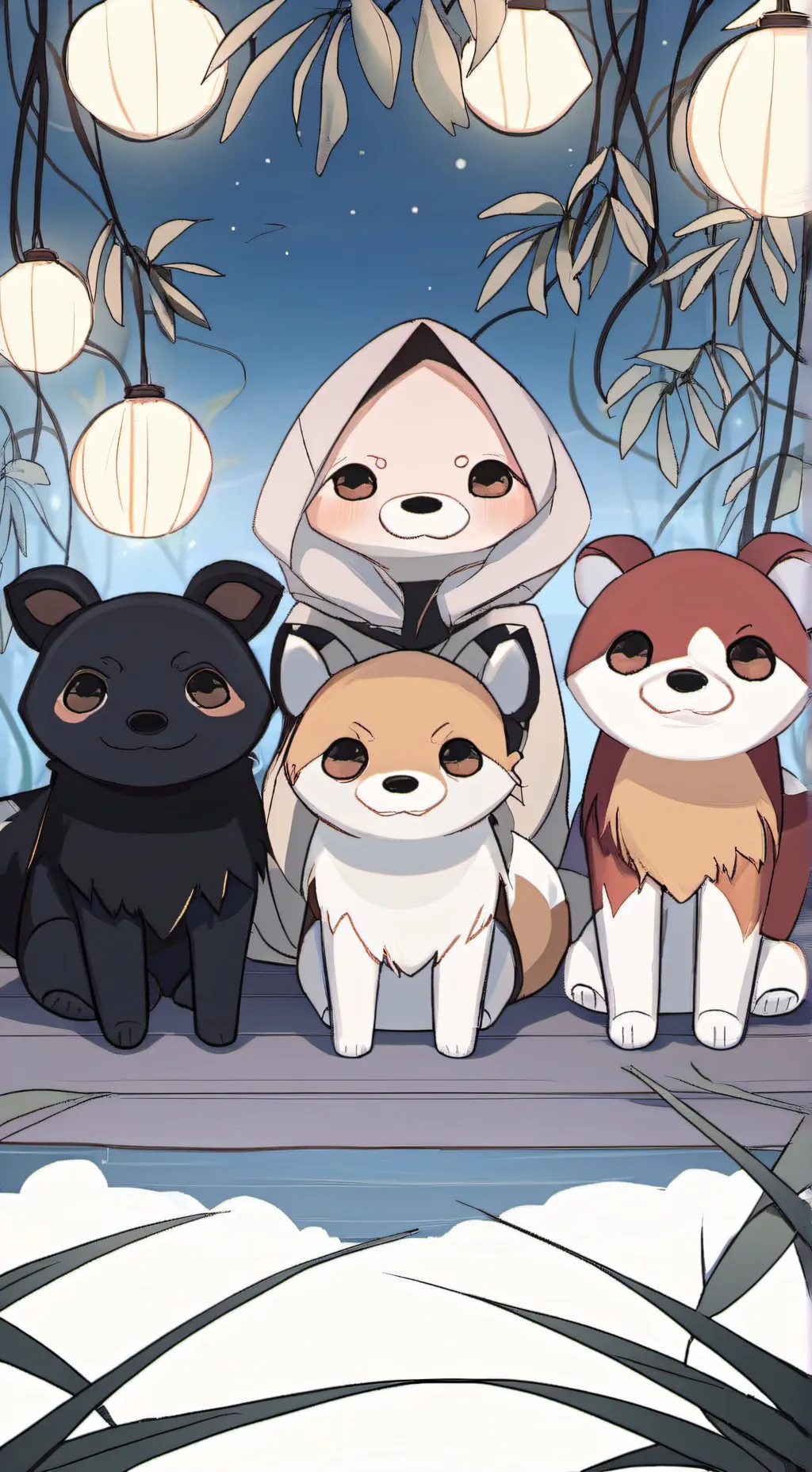 ai character: puppy background