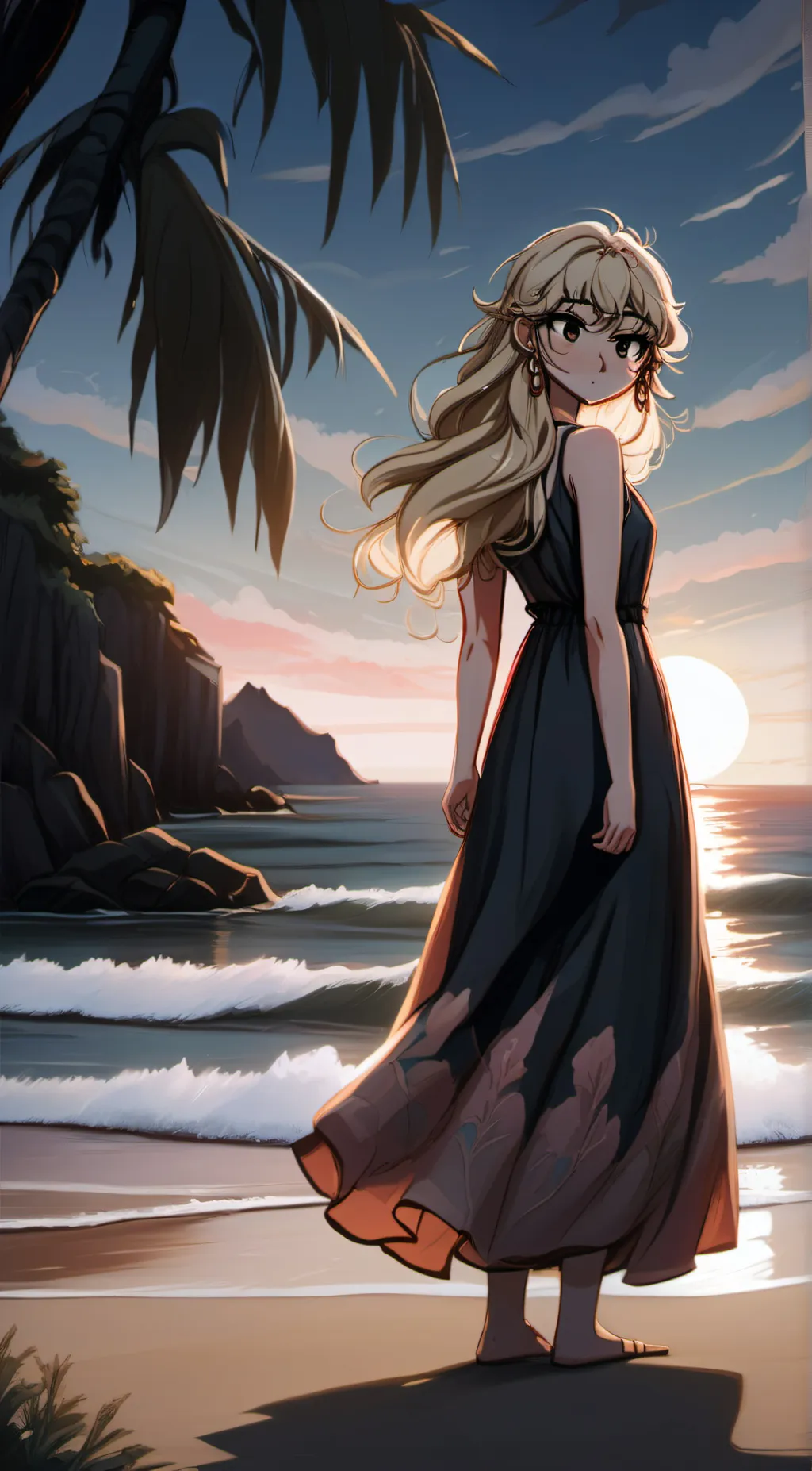 ai character: dawn background