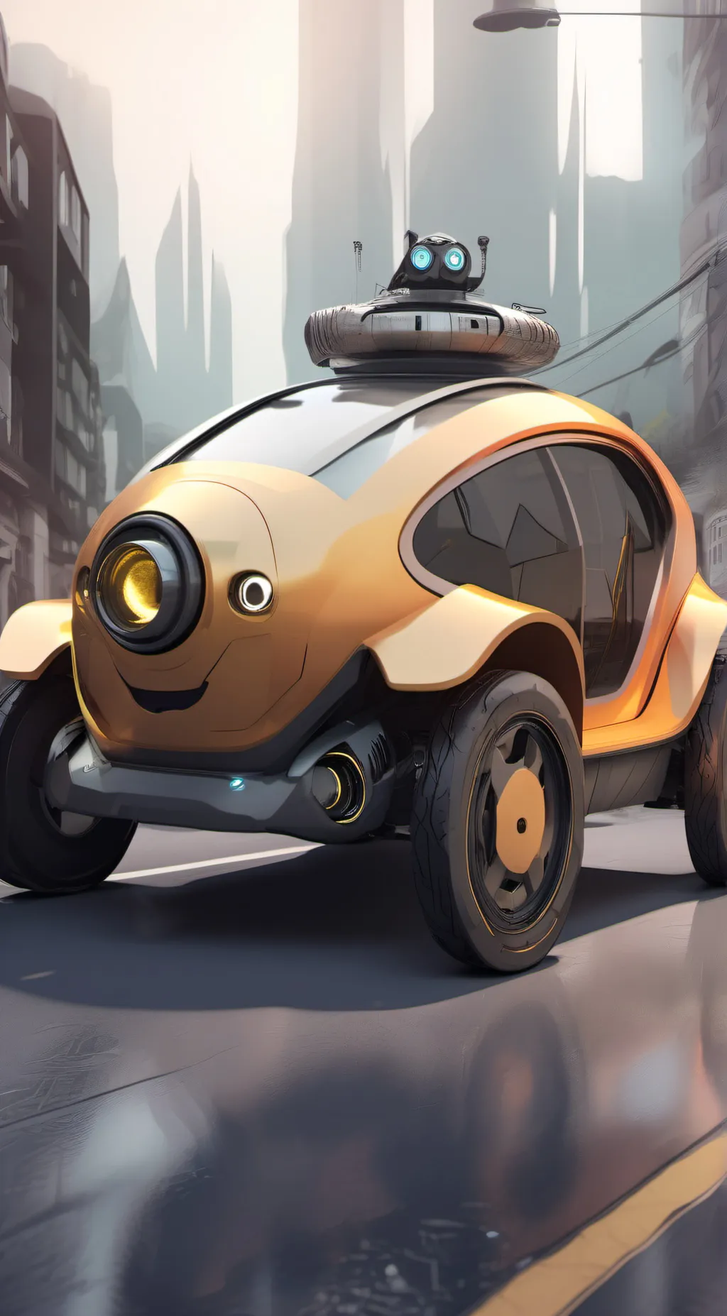 ai character: Robot car background