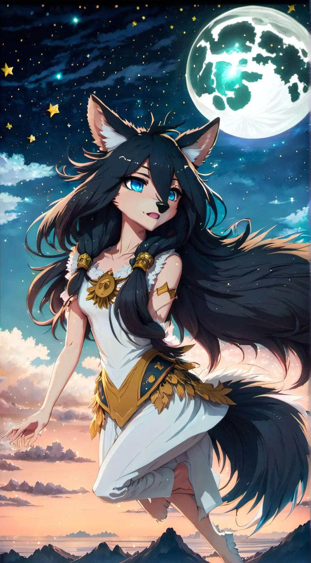 ai character: Aurora background