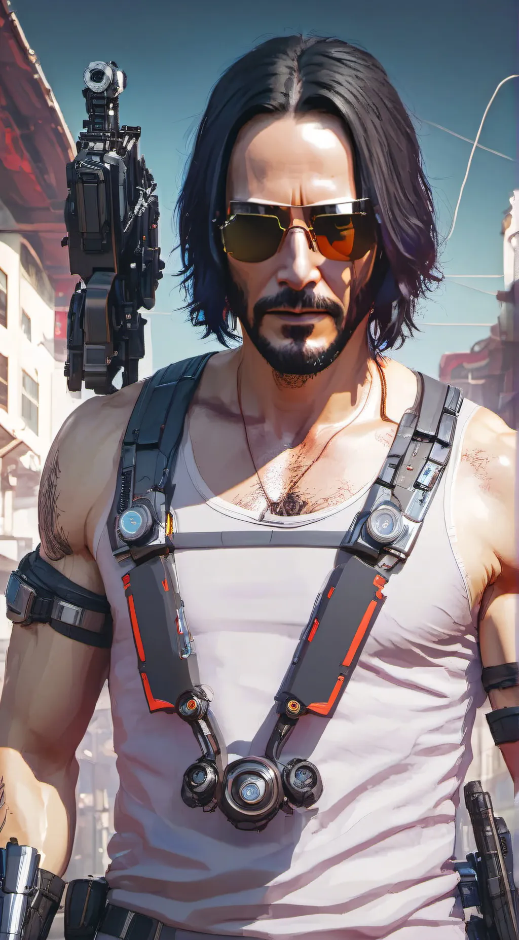 ai character: 强尼·银手 background