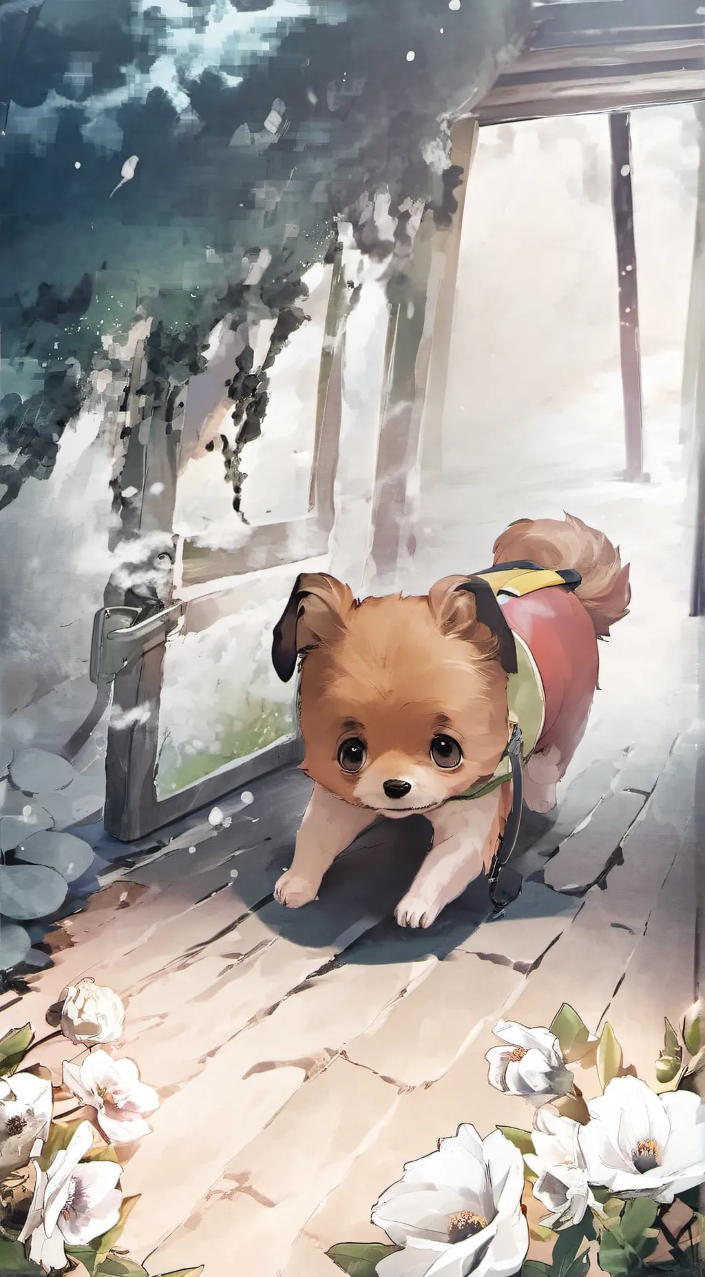 ai character: sausage dog background