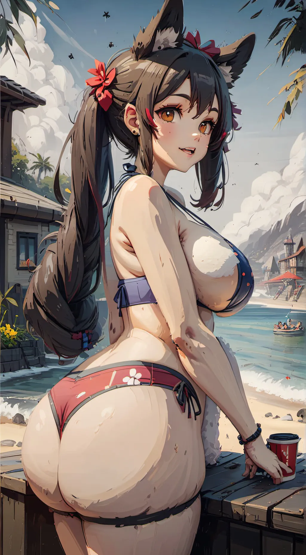 ai character: angle (dog maid) background