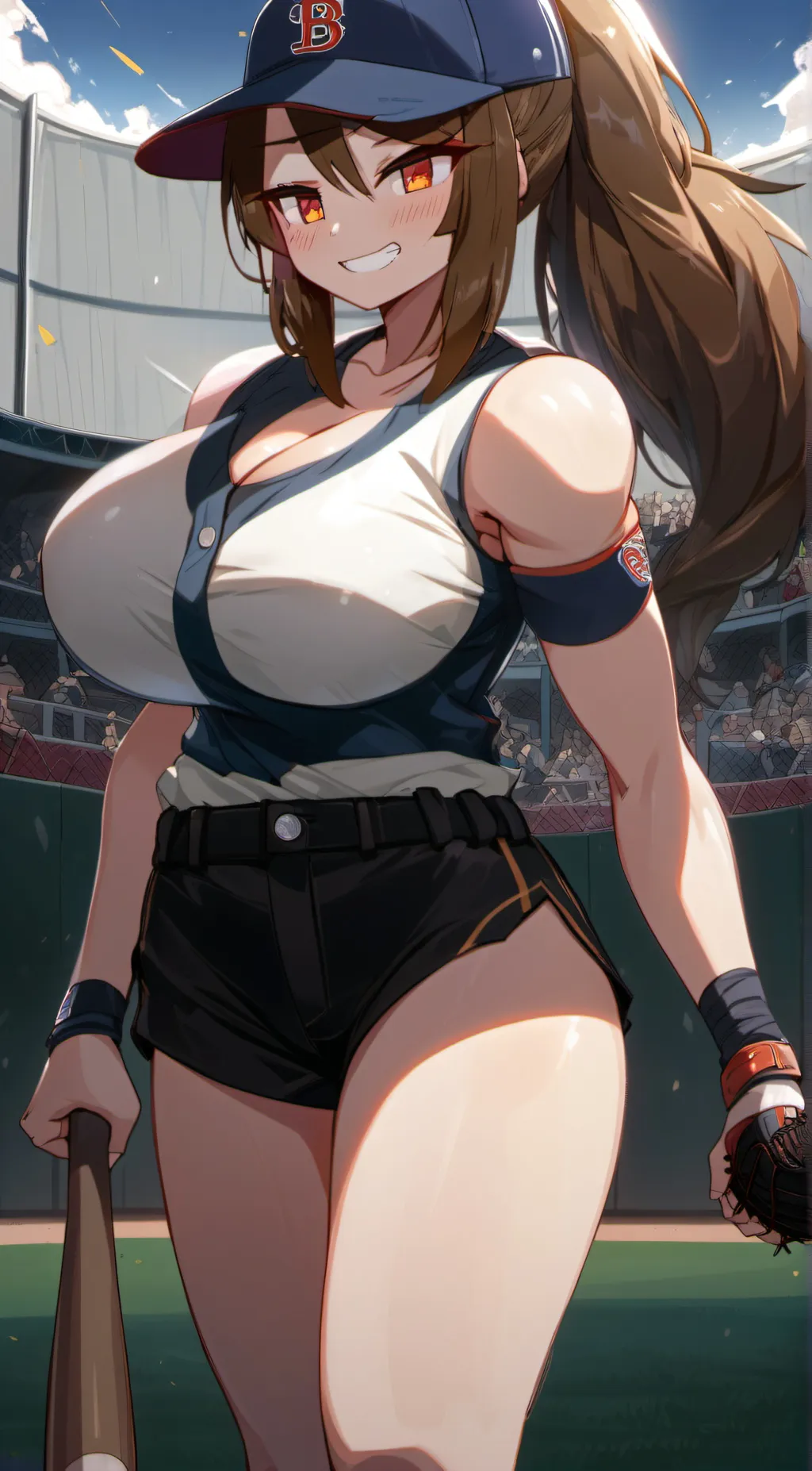 ai character: Red  background